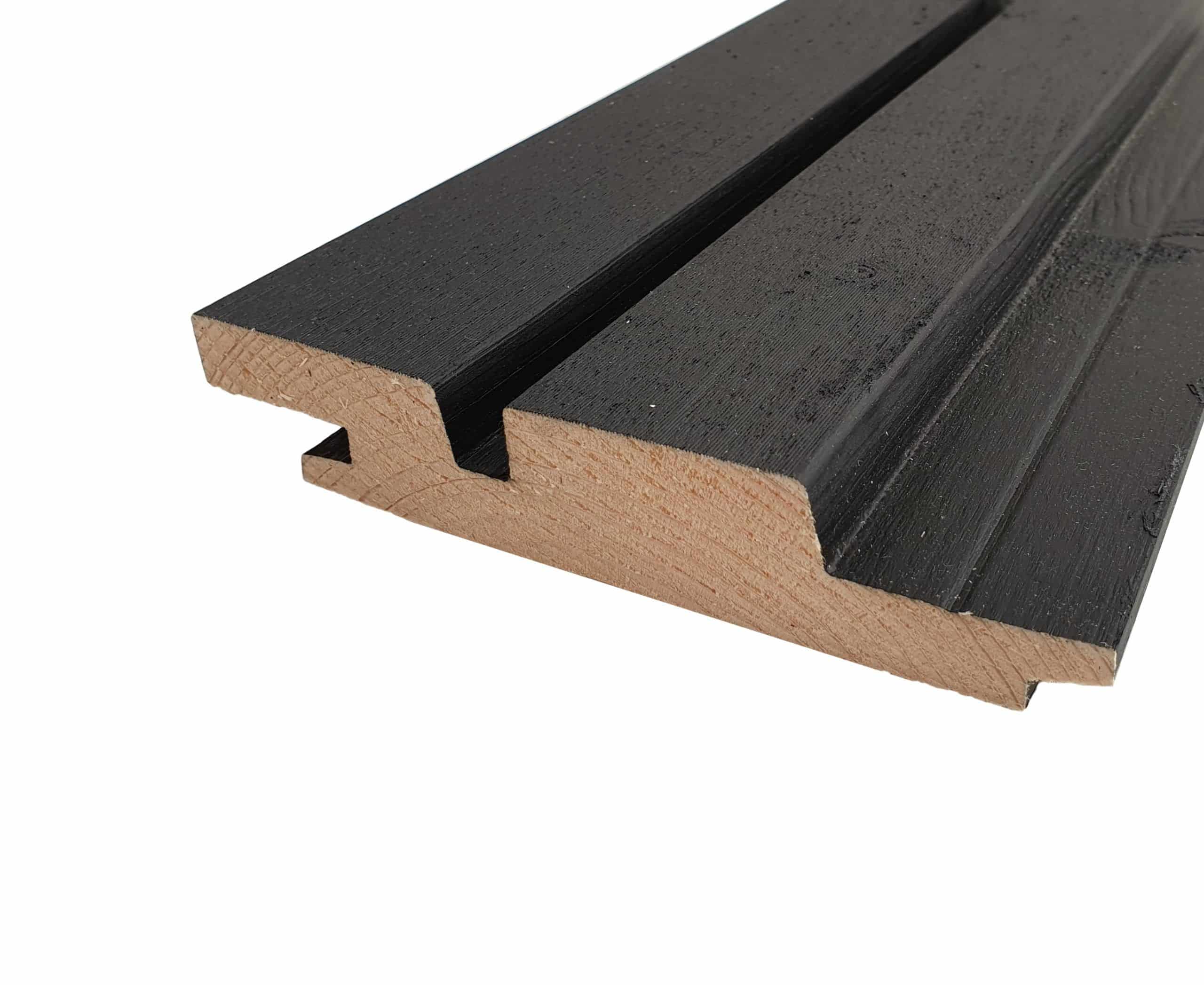 Vuren | zwart | GG dubbel rhombus | 28x145mm