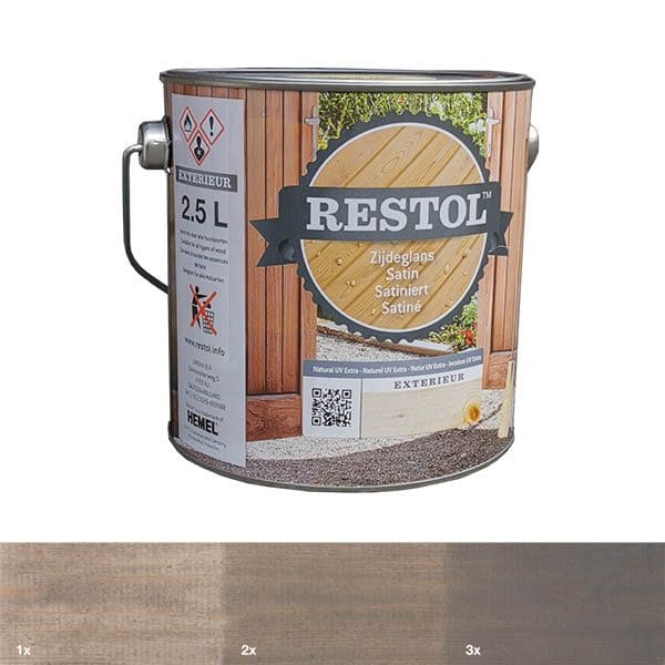 Restol | Houtolie | Grijs | zijdeglans | 2,5L