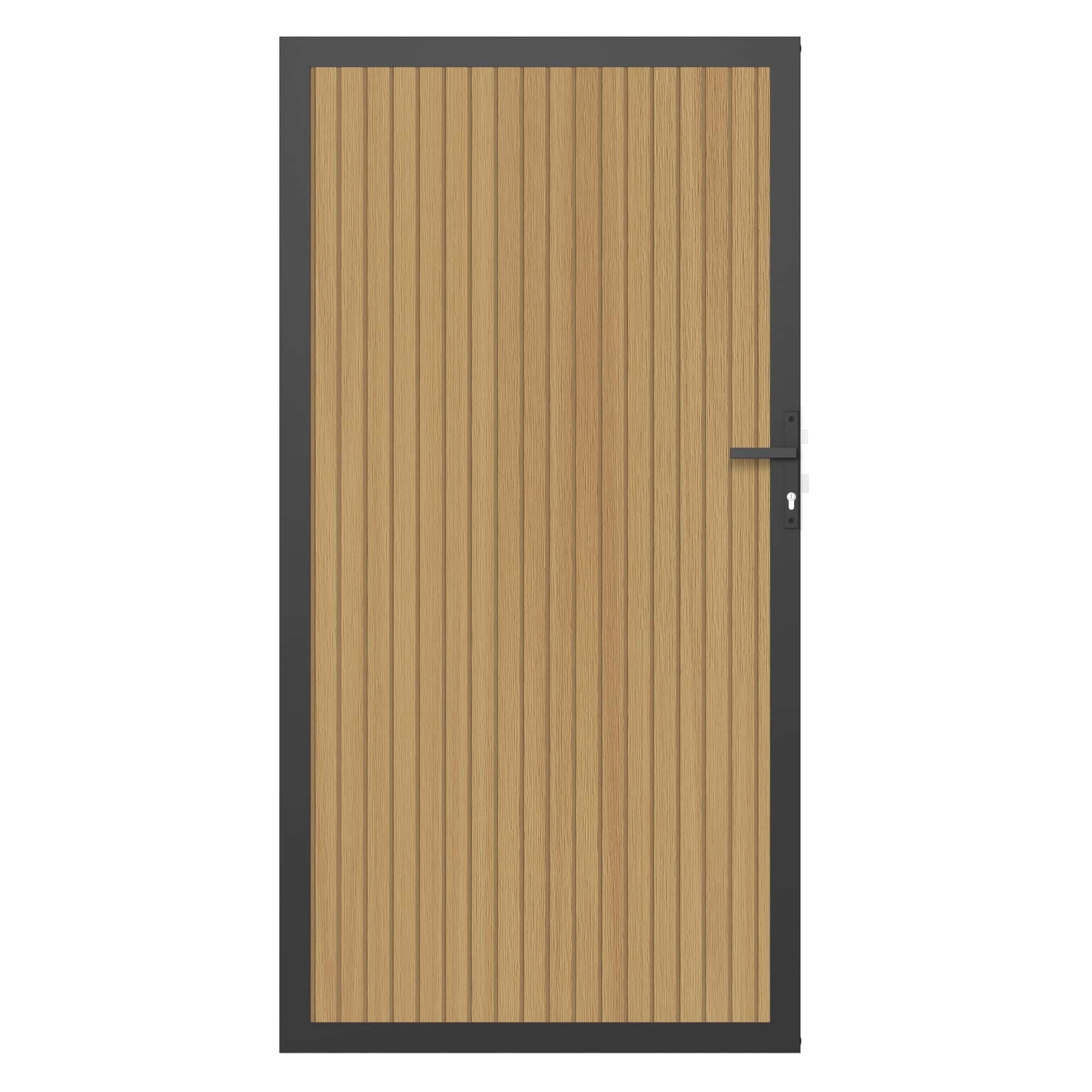 NewTechWood Co-extrusie composiet deur | verticaal triple | 100x195cm | Red Cedar