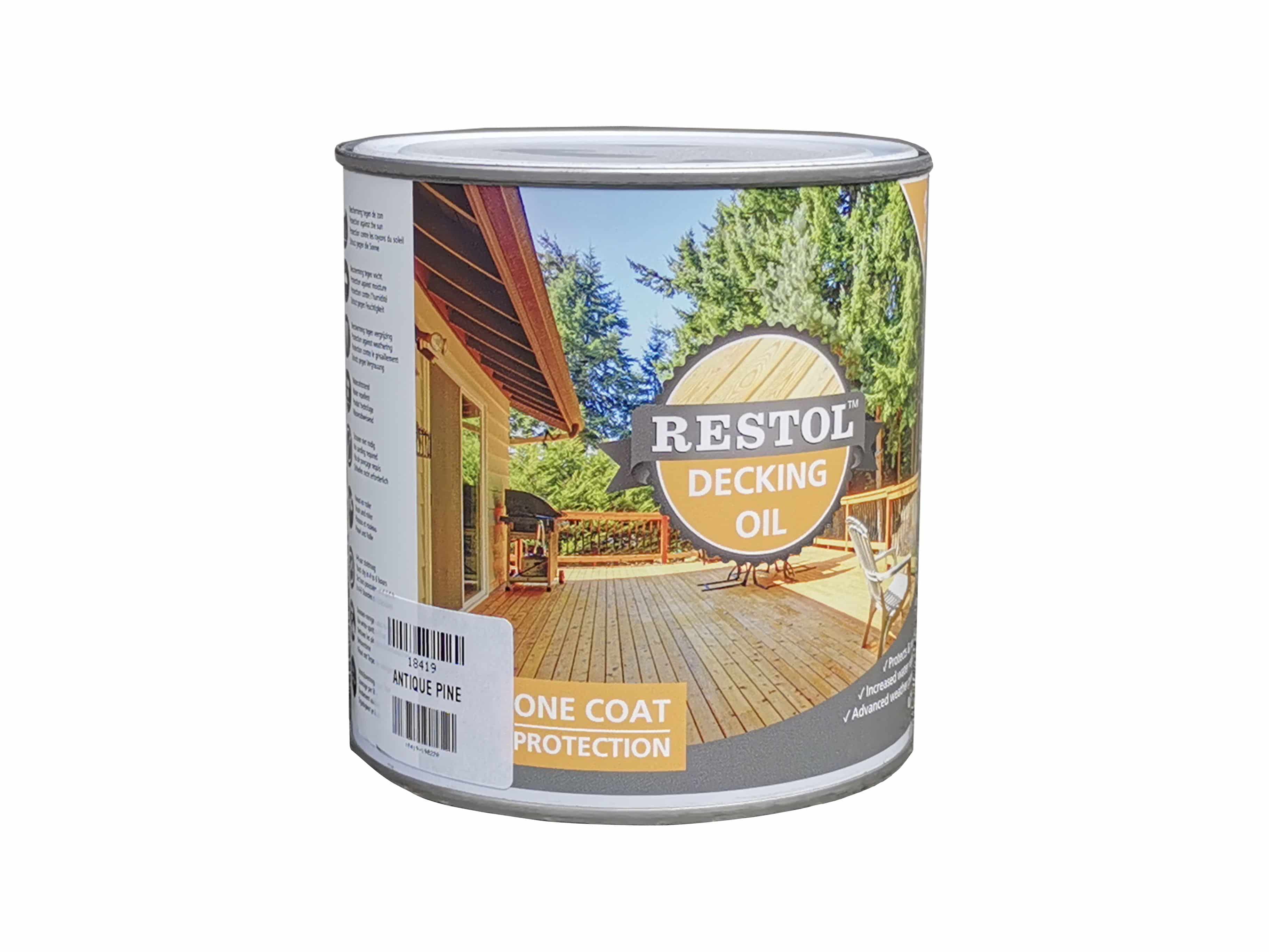 Restol | Decking Oil | Antique Pine | 0,75L