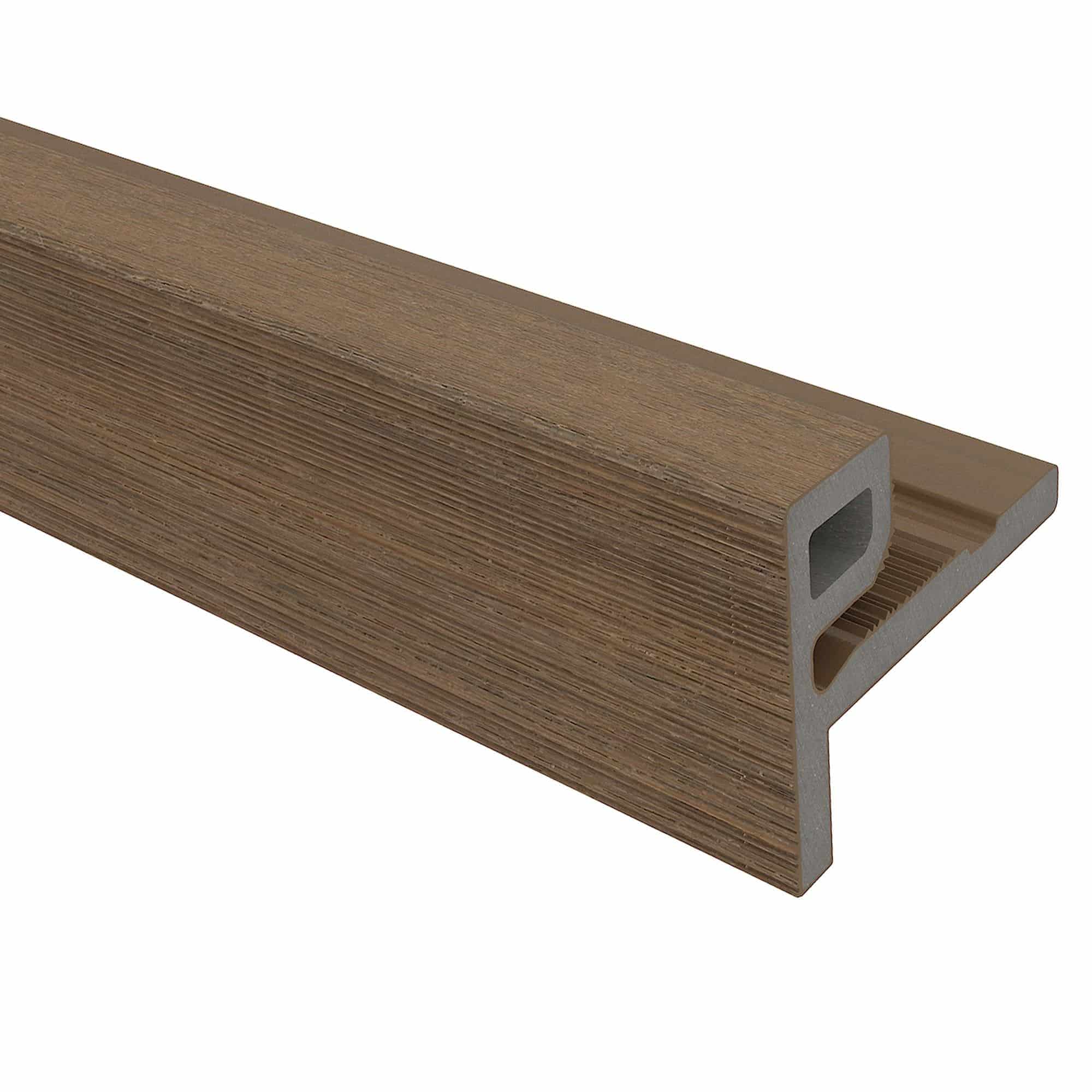 NewTechWood | eindprofiel castellation t.b.v. wand bekleding | 7x5x300cm | Teak