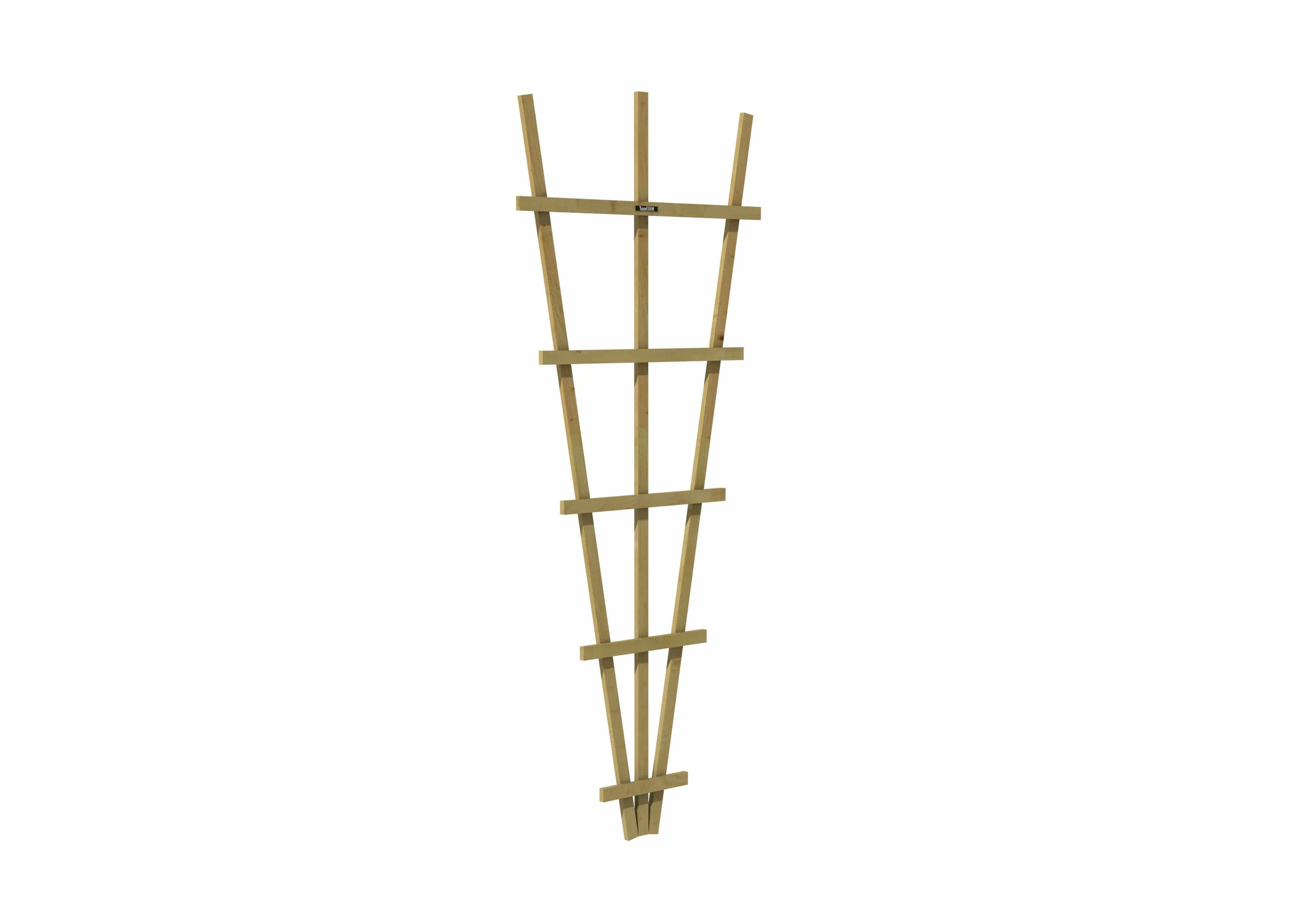 Vuren | V-trellis | 27-75x189cm | groen geïmpregneerd