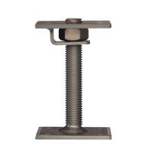 Pitzl paaldrager | M20 | H=150mm | onderplaat 100x100x6mm | bovenplaat 100x100x6mm+opwaailip