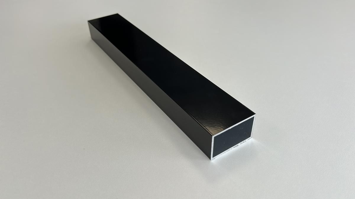 Aluminium onderbalk t.b.v. dekdelen | 3x5x400cm | zwart RAL 9005