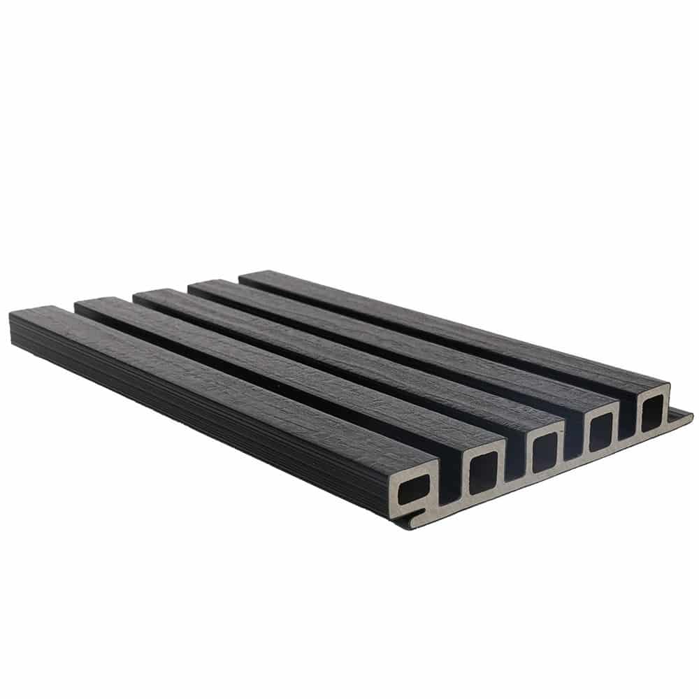 NewTechWood | wand bekleding castellation | 25 profiel | 2,5x19,6x290cm | Ebony zwart