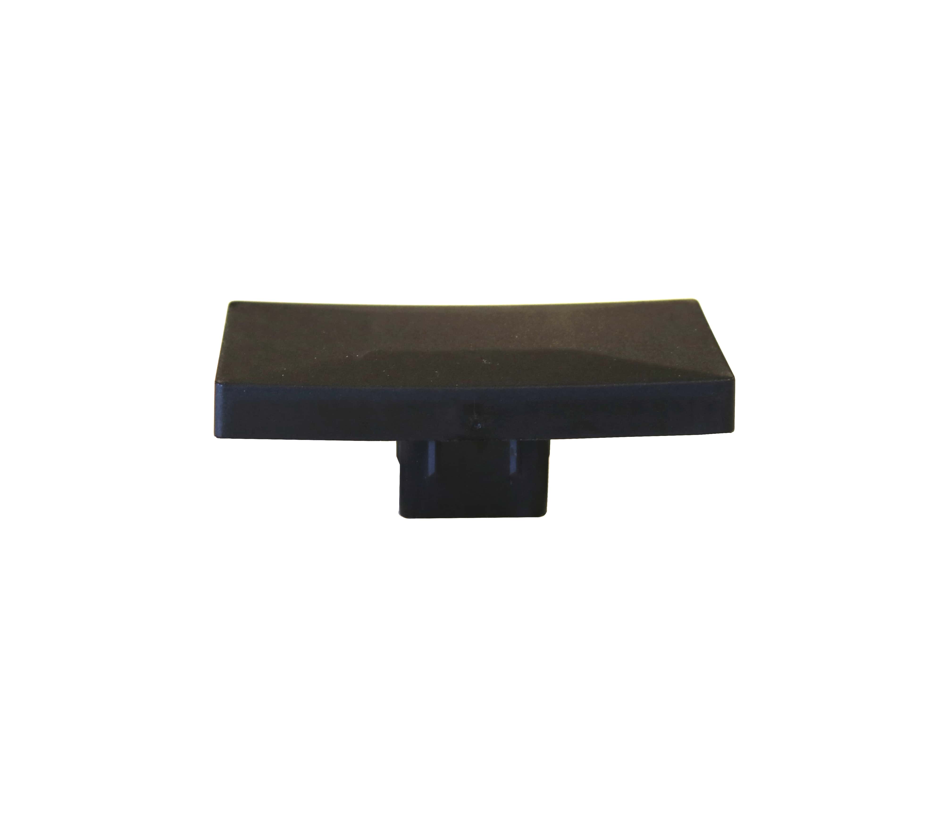 PVC afdekdop t.b.v. H-gleufpaal | zwart RAL9005