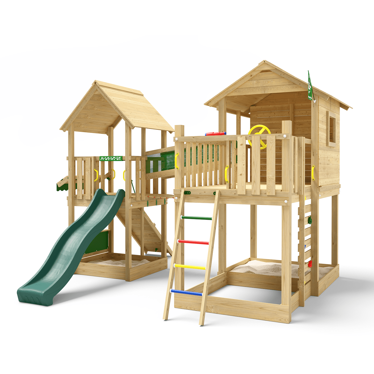 Grenen | speeltoestel Farsund | groen geïmpregneerd