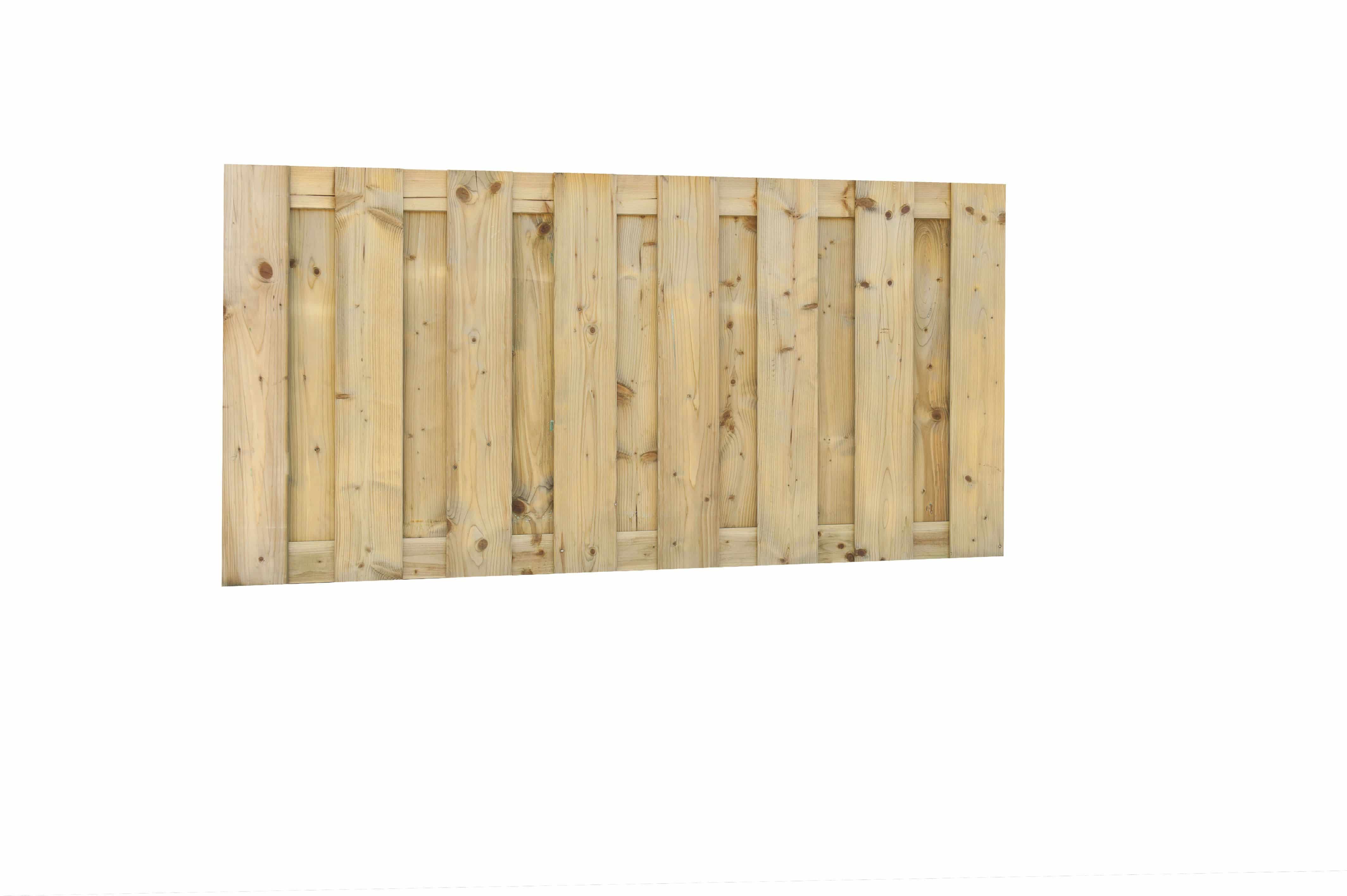Vuren | schutting | 180x90cm | 17-planks | geschaafd | groen geïmpregneerd