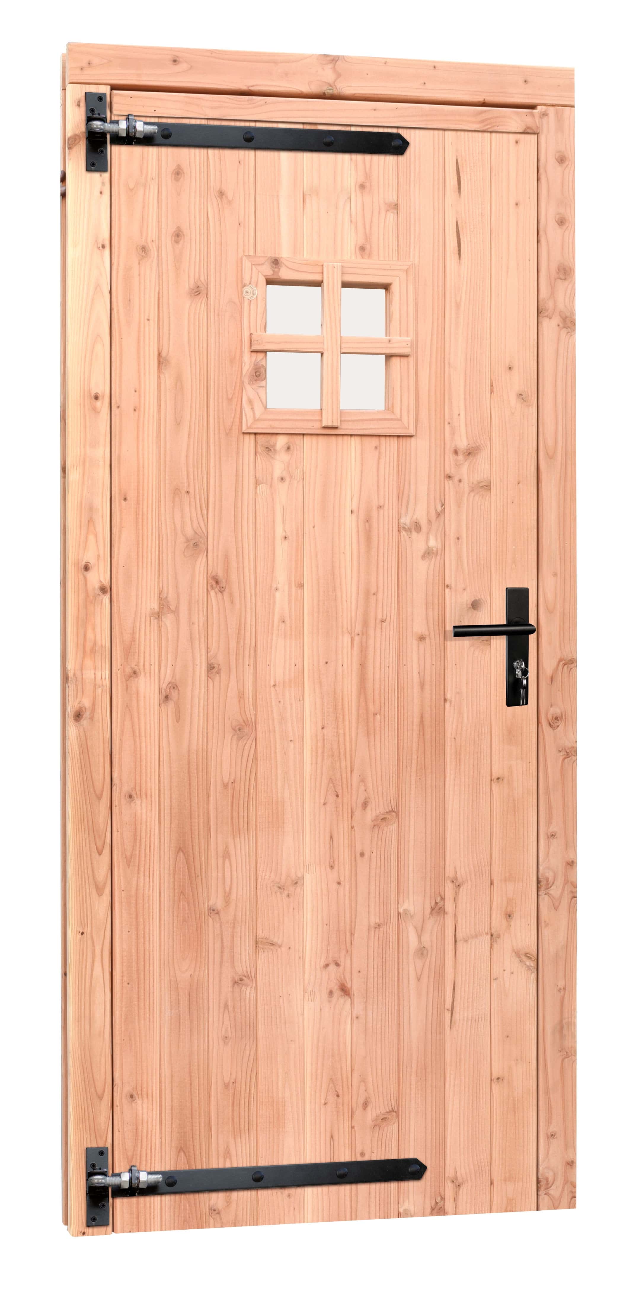 Douglas | deur incl. kozijn | 90x201cm | 1-ruits | linksdraaiend | onbehandeld