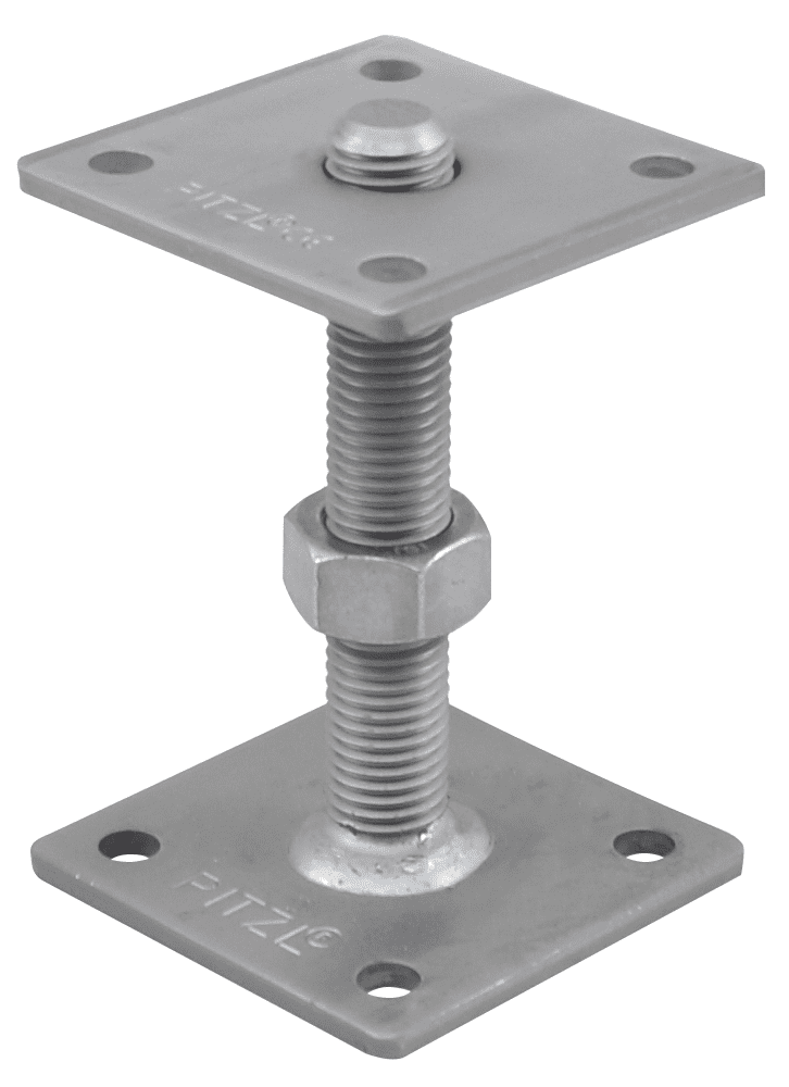 Pitzl paaldrager | compleet | M20 | H=250mm | losse plaat | losse moer