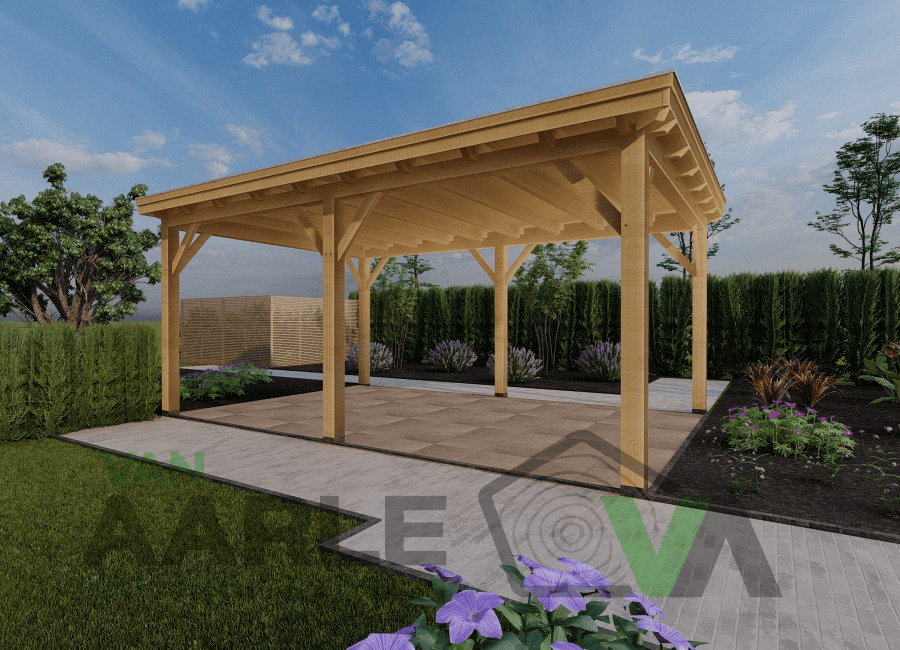 Douglas overkapping model Jekschot | plat dak