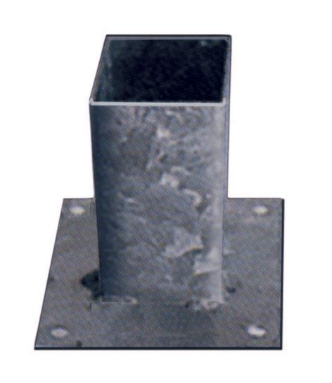 Vloerpaalhouder | 9x9cm | verzinkt