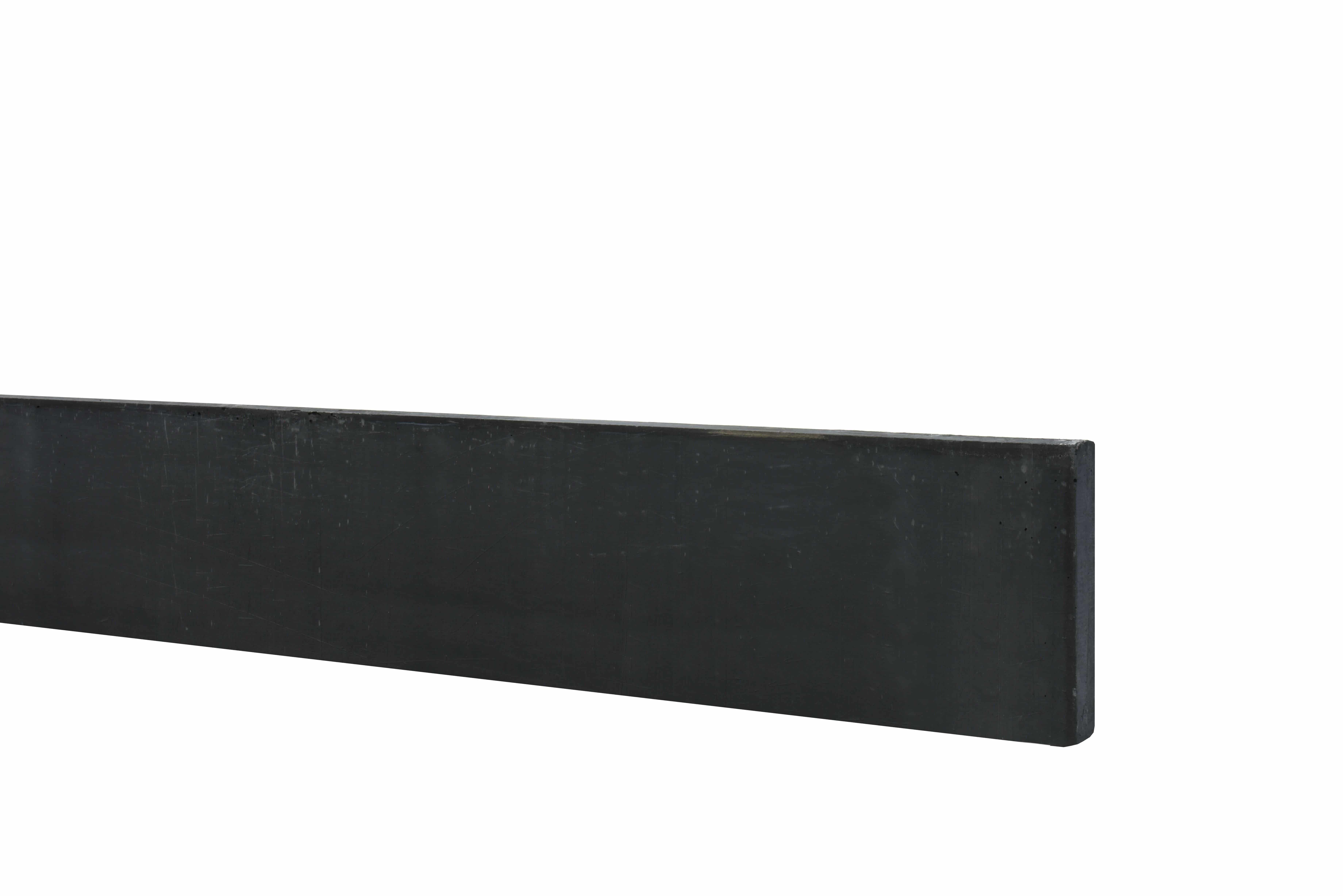 Betonplaat | glad | 24x3,5x184cm | antraciet | gecoat