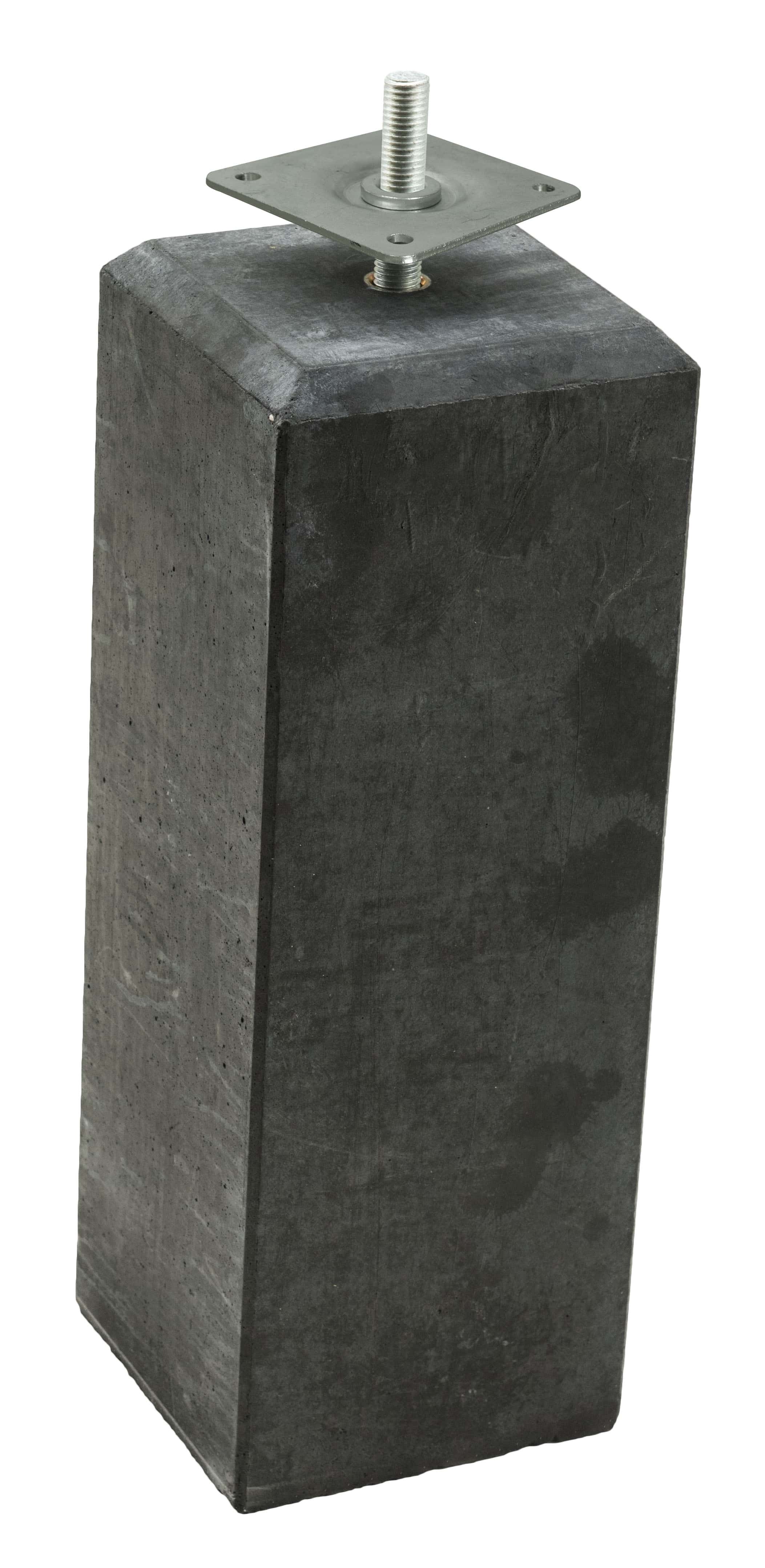 Betonpoer L | 18x18x50cm | recht | schroefdraad M20 | antraciet
