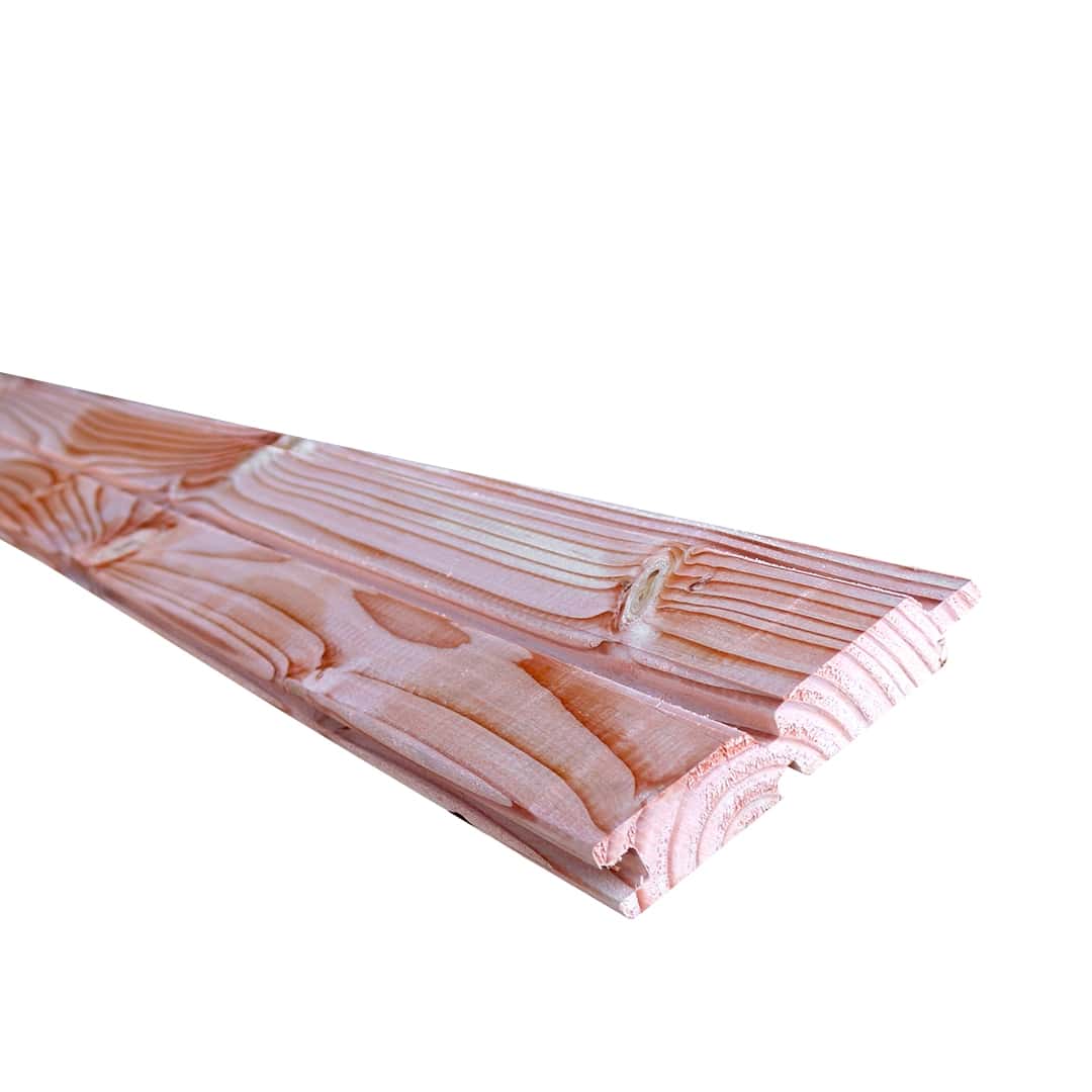 Douglas geschaafd 2-zijdig dubbel rhombus profielplank | 2,7x14,5x224cm onbehandeld