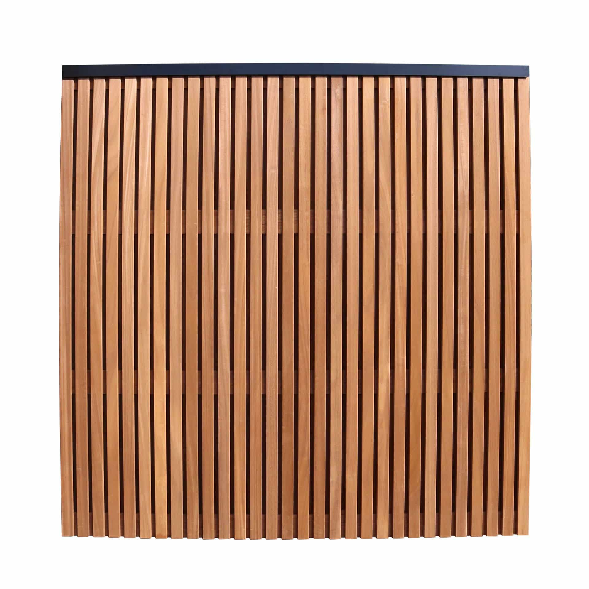 Aluminium afdekkap met sponning (5,1cm) | 4,5x6,1x179,5cm | zwart RAL 9005