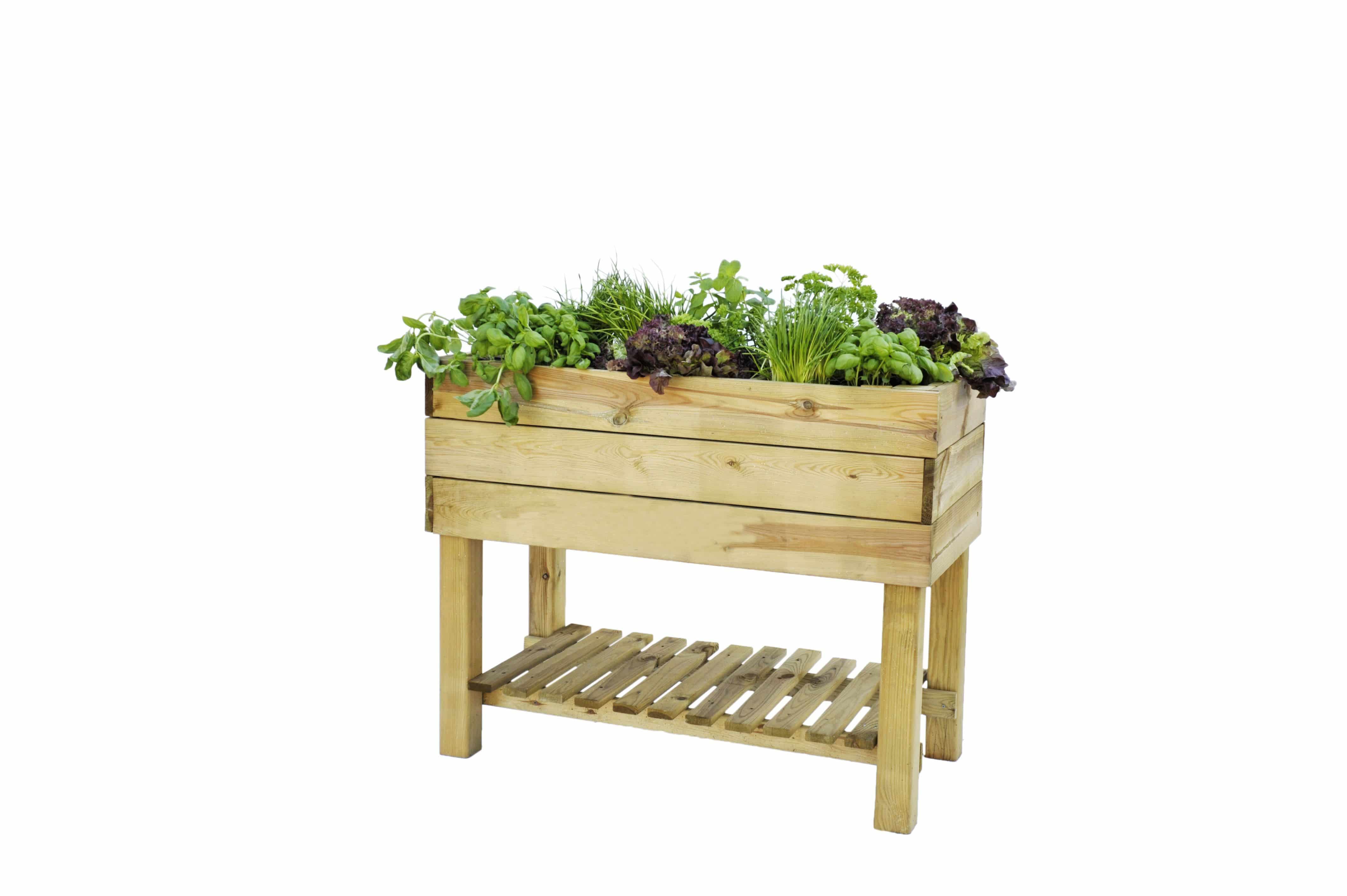 Grenen | minigarden | 80x100x50cm (hxbxd) | groen geïmpregneerd