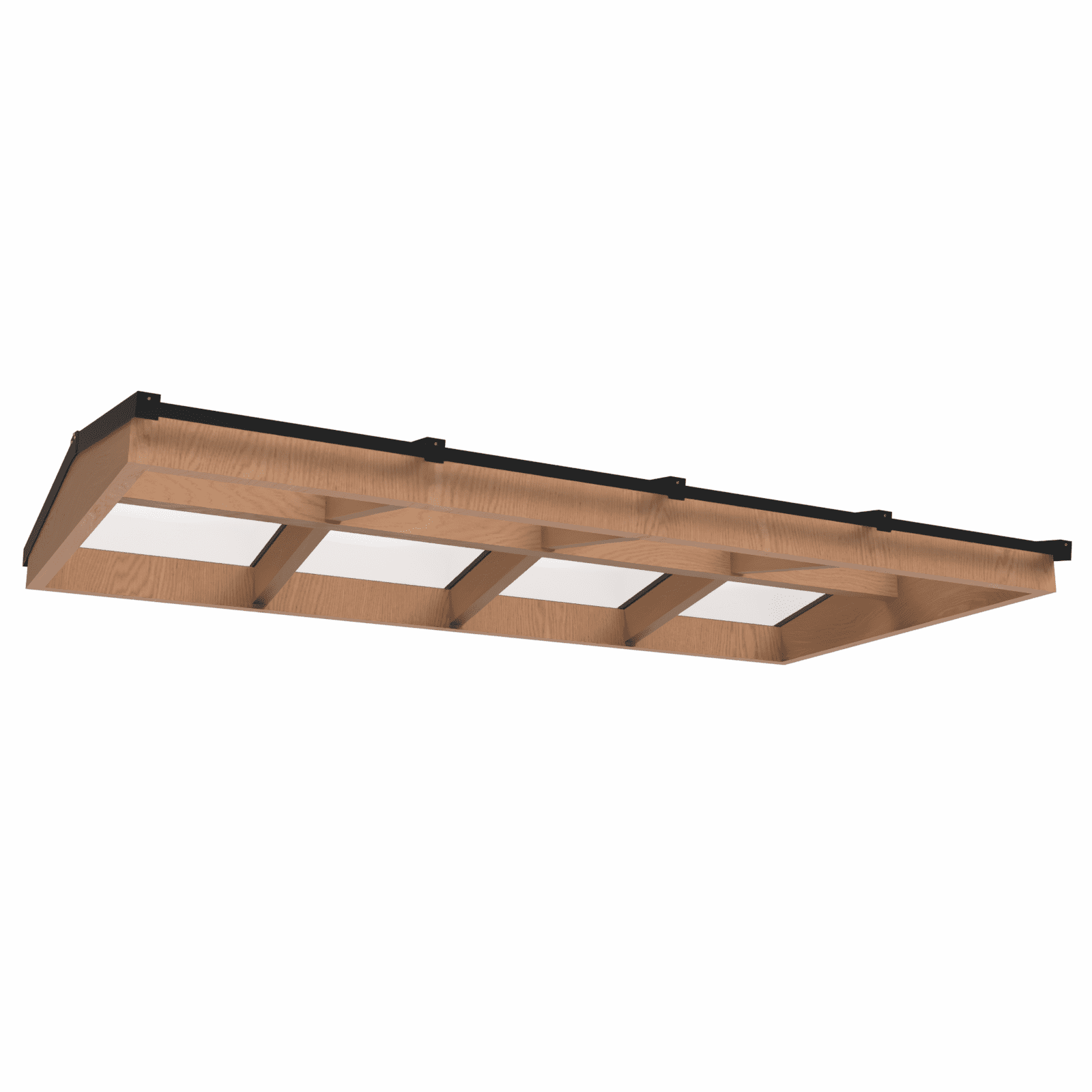 Lichtstraat met zadeldak | onderbouw van onbehandeld douglas | 322,2x155cm | zwart