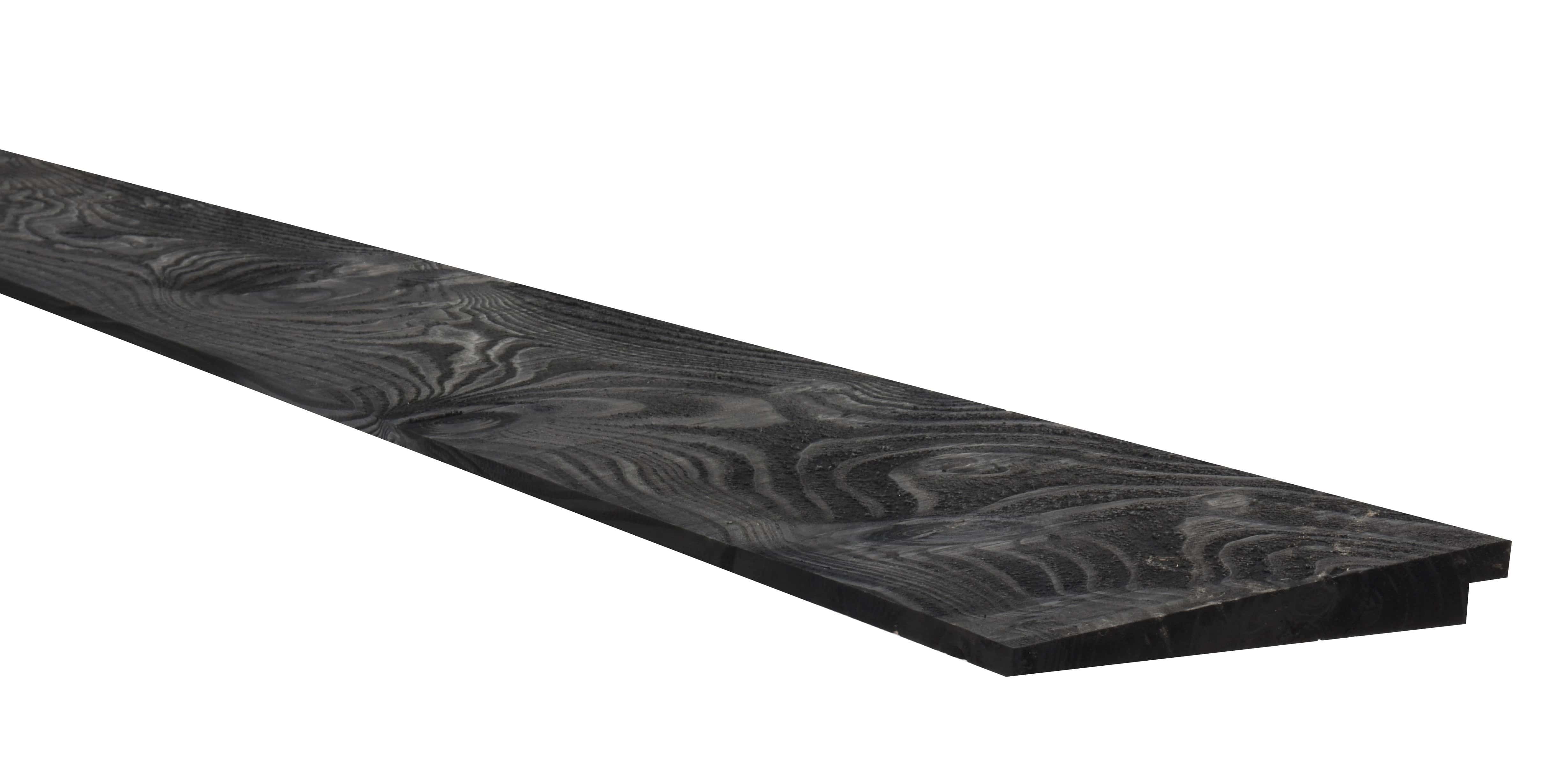 Douglas Zweeds rabat 1 zijde geschaafd | 1 zijde fijnbezaagd | 1,1-2,7x19,5x500cm | zwart gespoten
