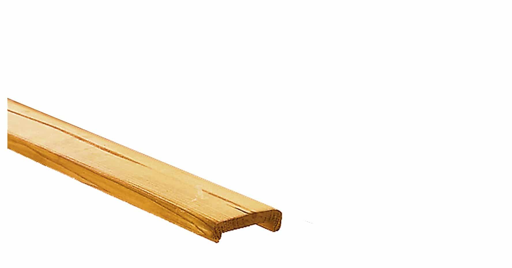 Vuren | afdeklat met sponning (5,2cm) | 1,9x7x181,5cm | geschaafd | groen geïmpregneerd