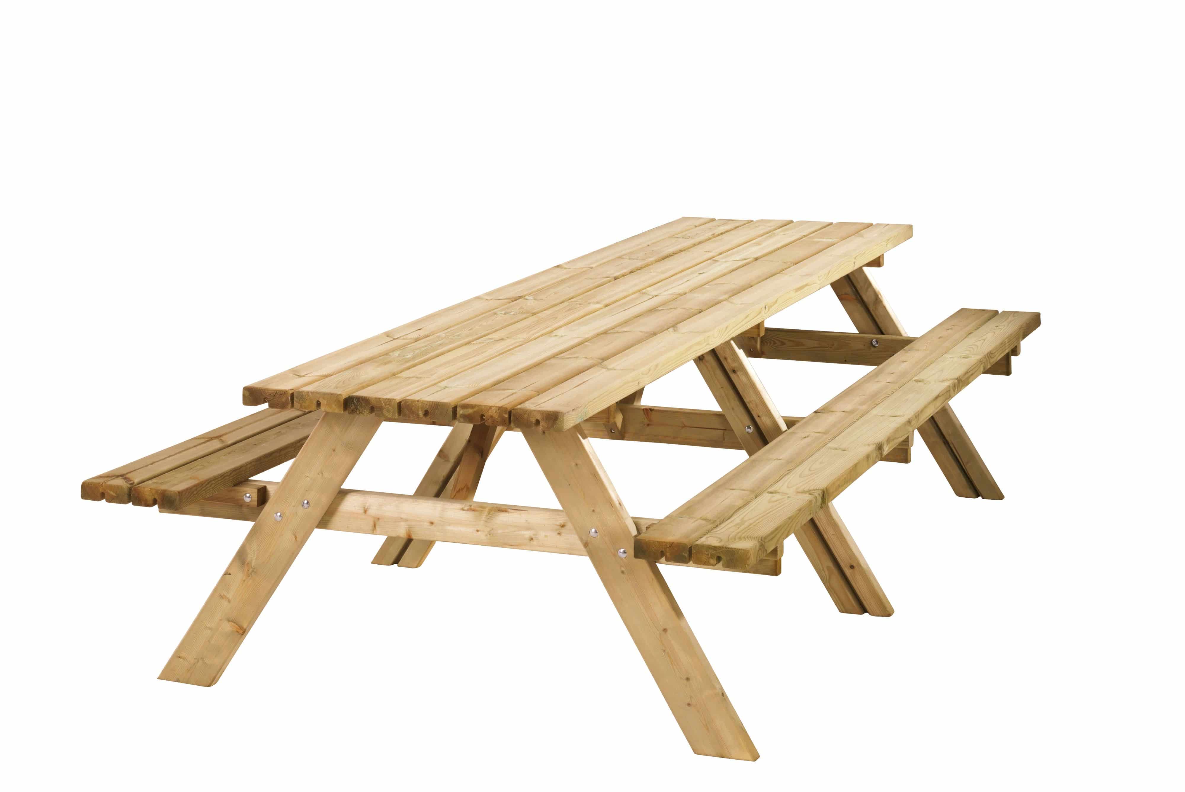 Picknicktafel Lange Jan | 40mm dik | bladmaat 300x70cm | groen geïmpregneerd