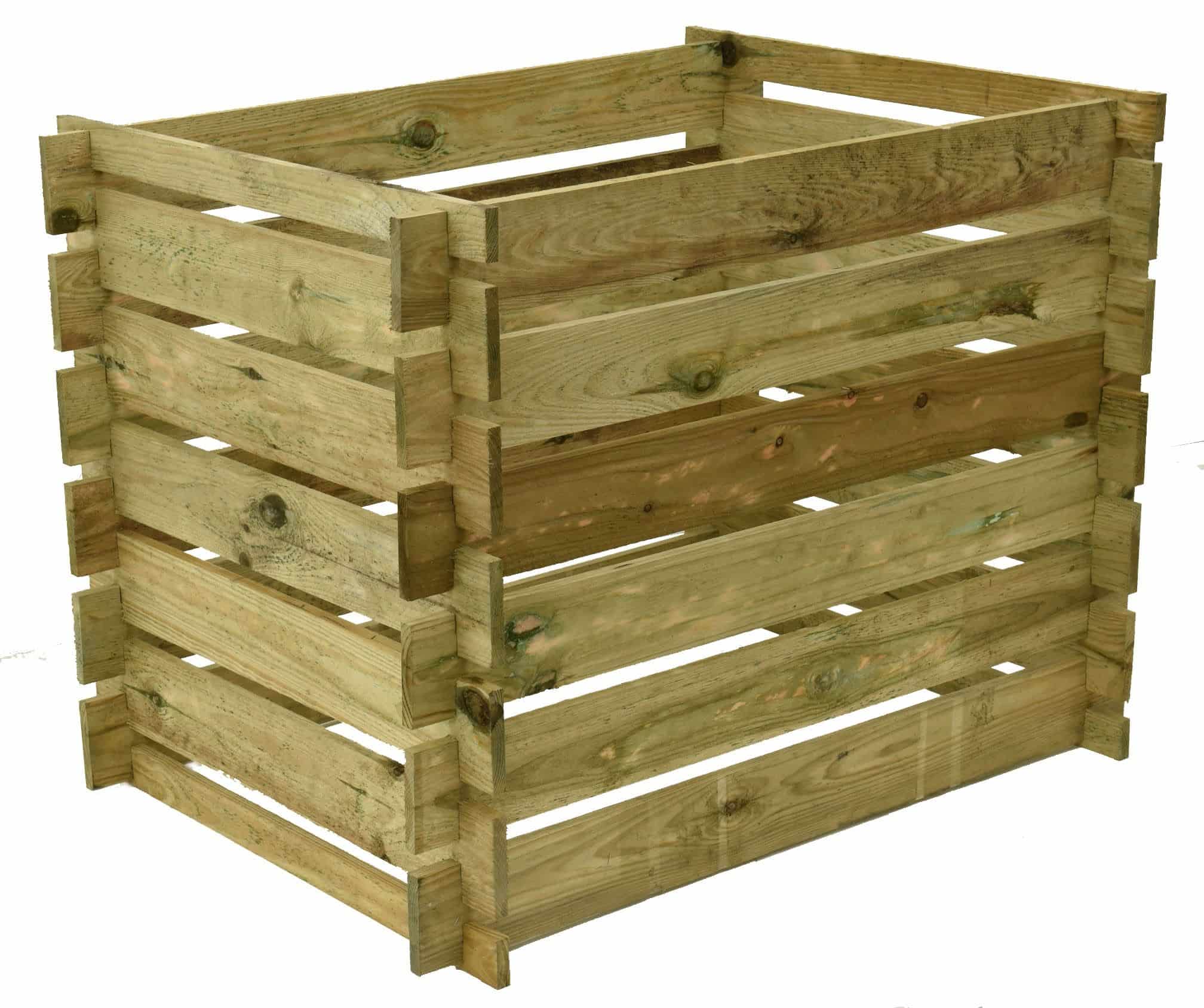 Compostsilo fijnbezaagd grenen | 70x100x70cm | groen geïmpregneerd