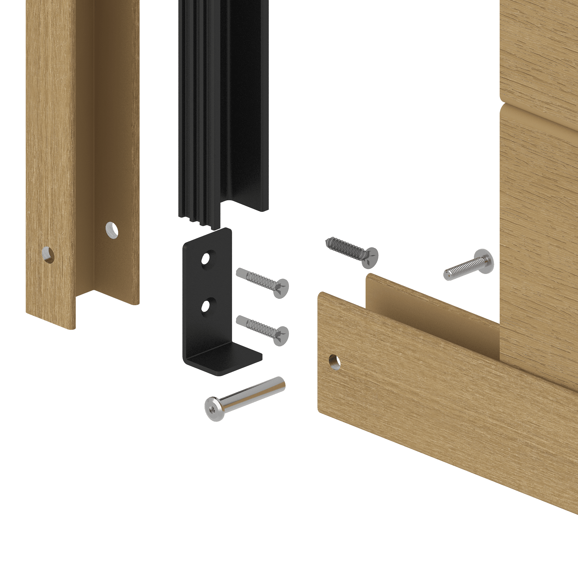 NewTechWood alu co-extrusie frameset t.b.v scherm i.c.m betonpalen | Red Cedar