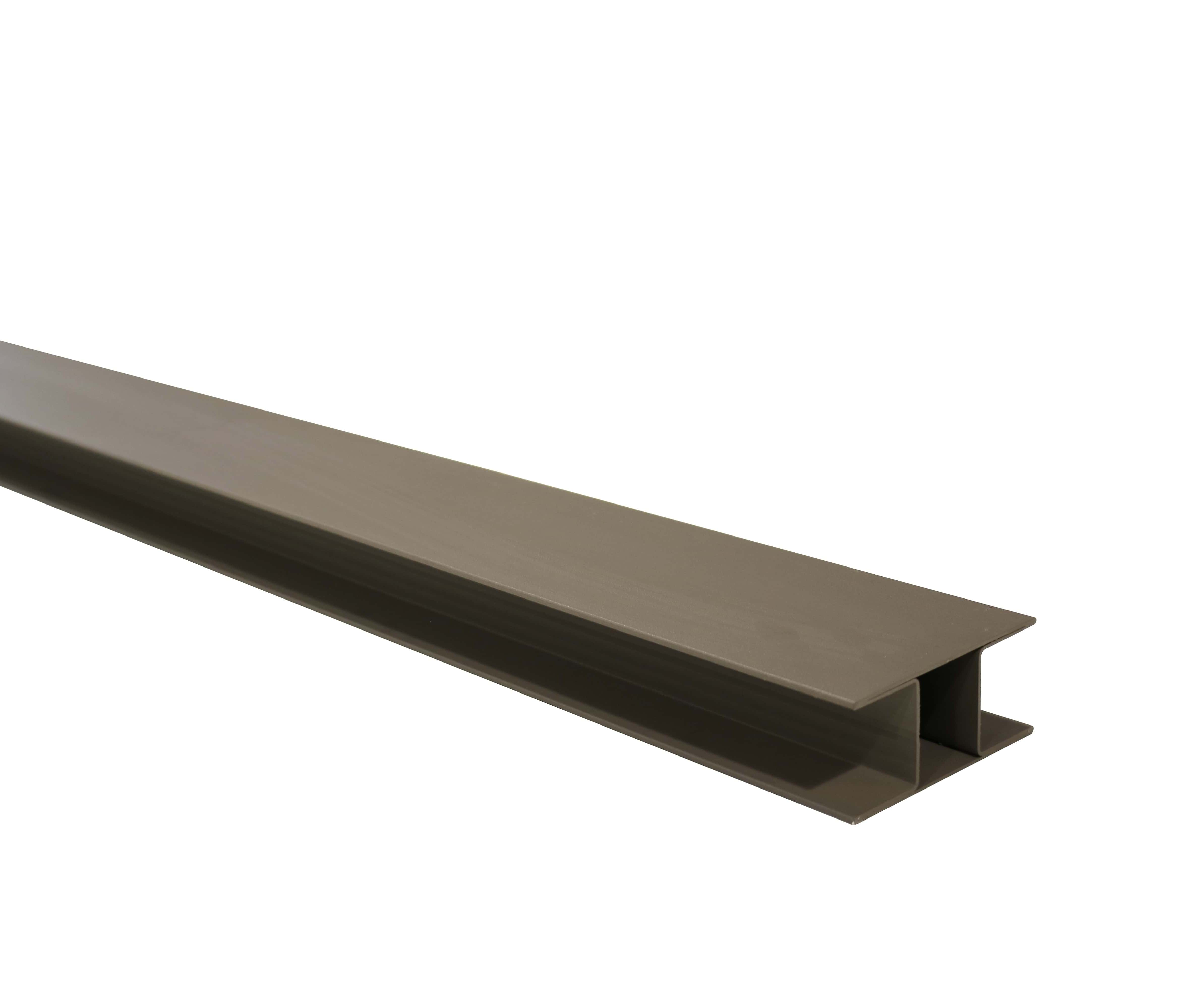 Stalen H-gleufpaal met structuurcoating | 4,2x9,6x275cm | kwartsgrijs RAL7039