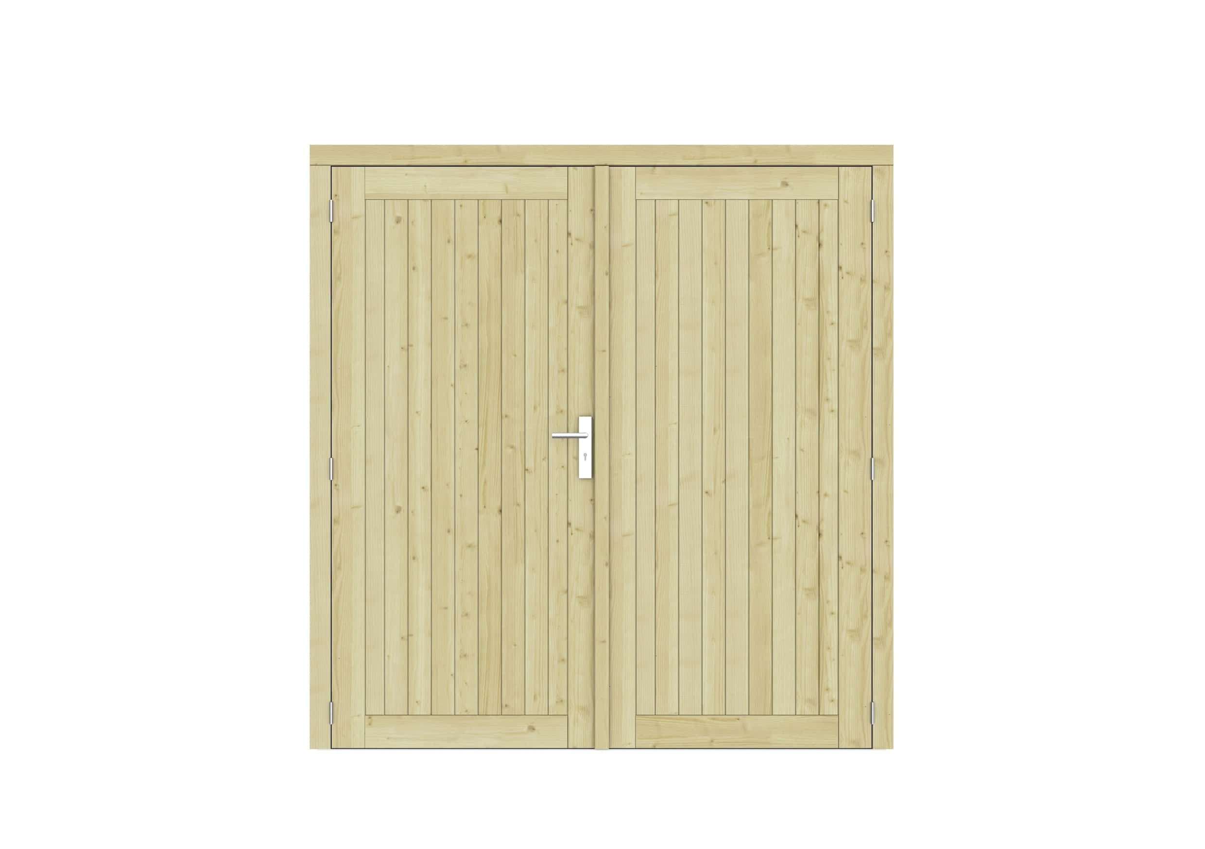 Vuren dichte dubbele deur Prestige | 201x209cm | groen geïmpregneerd
