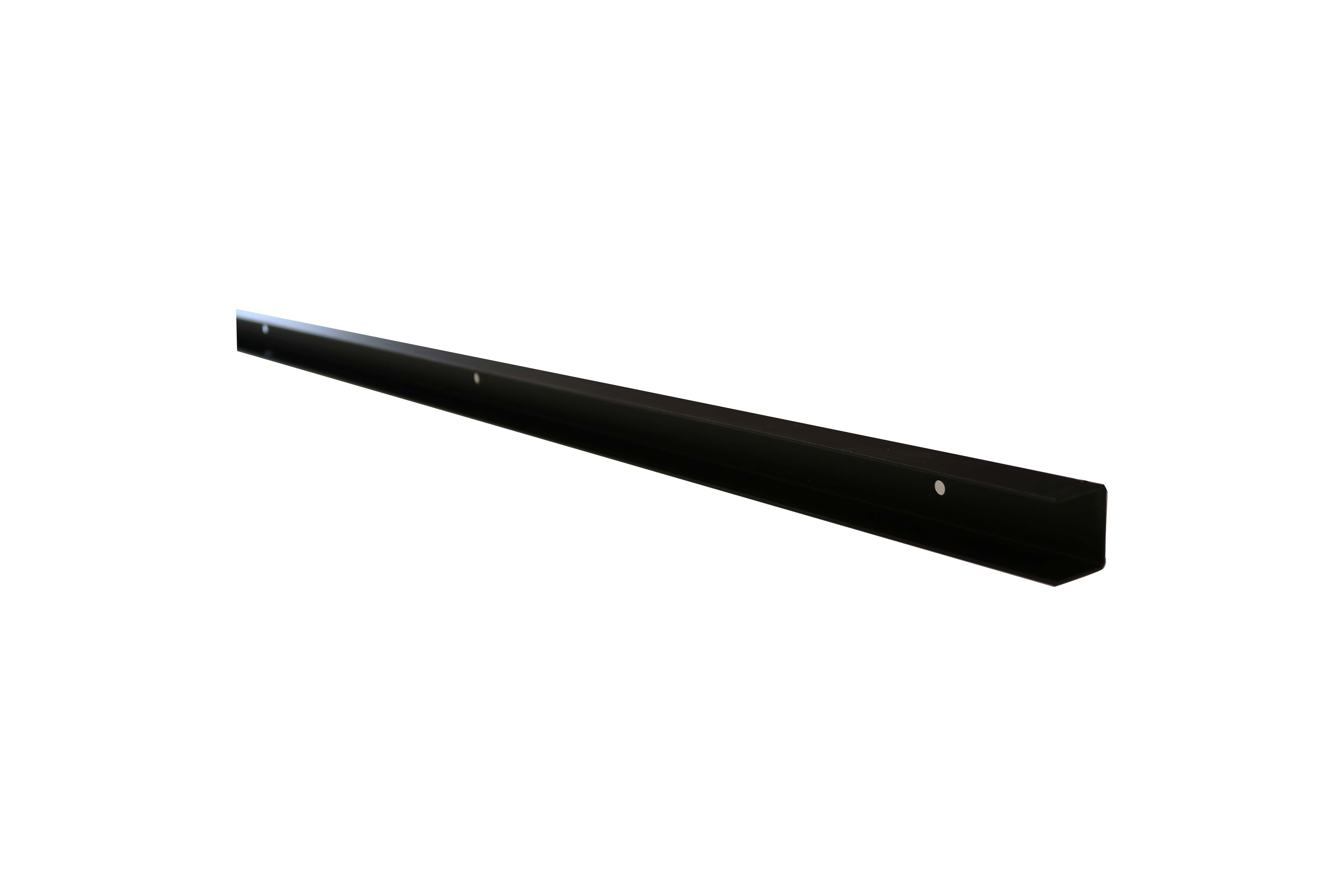 Stalen U-profiel met structuurcoating t.b.v. H-gleufpaal | 3,5x4x220cm | zwart RAL9005