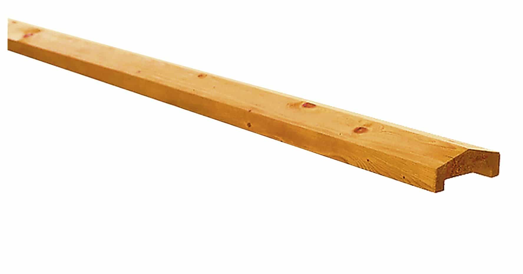 Grenen | afdekkap | geschaafd | geïmpregneerd | sponning 6,2cm | 35x85x1800mm