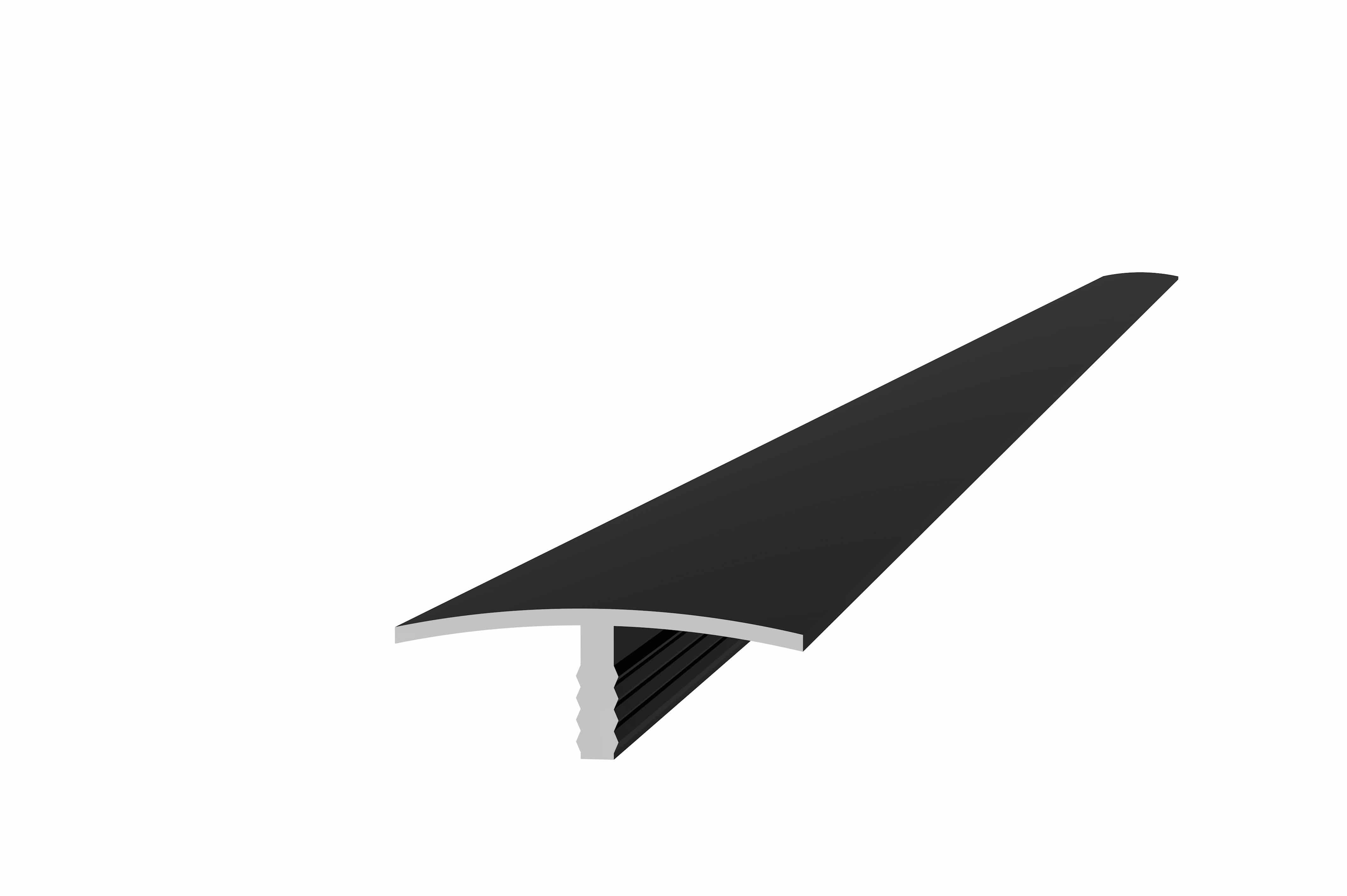 Aluminium overgangsprofiel | 4,0x1,8x300cm | antraciet