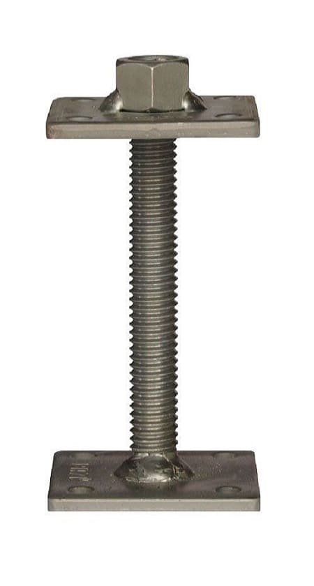 Pitzl paaldrager | M20 | H=250mm | onderplaat 100x100x6mm | bovenplaat 100x100x6mm+vastgelaste moer