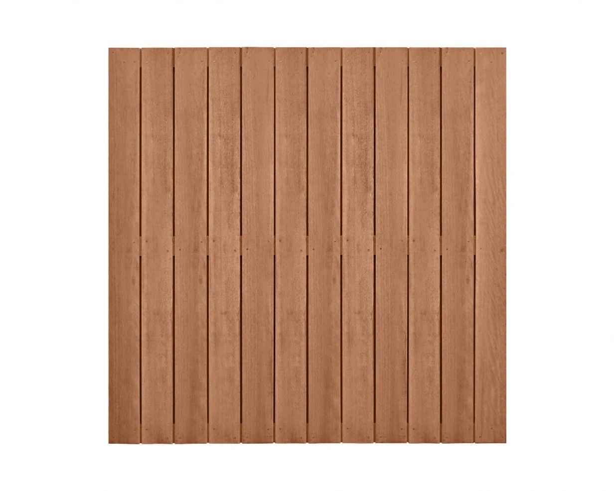 Hardhout | schutting | 180x180cm | 28-planks | design | geschaafd