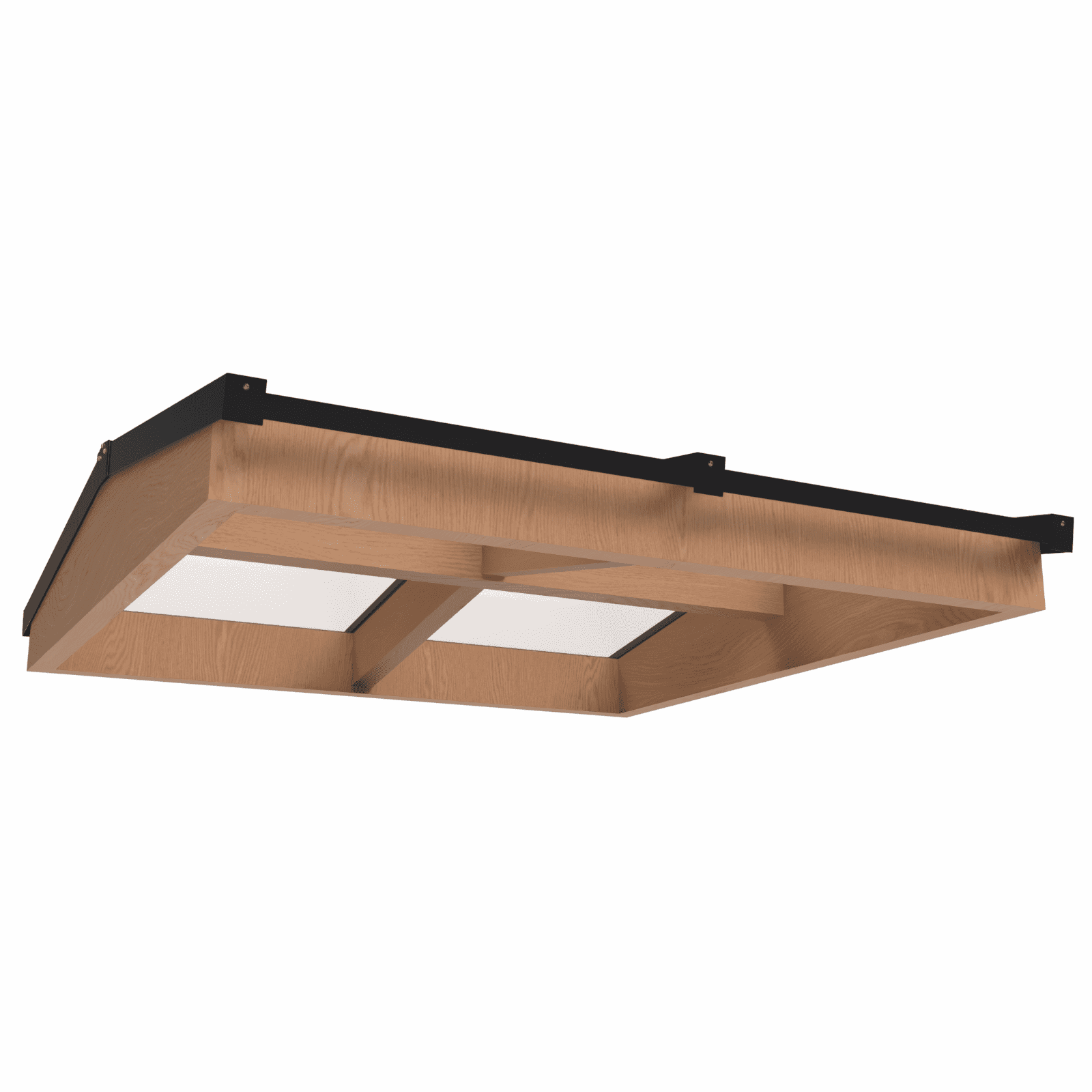 Lichtstraat met zadeldak | onderbouw van onbehandeld douglas | 158,2x155cm | zwart