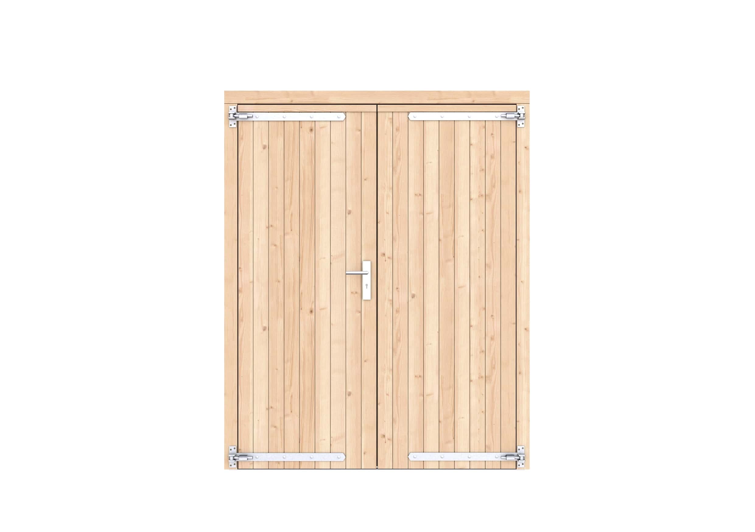 Vuren dichte dubbele deur 168x209cm | onbehandeld