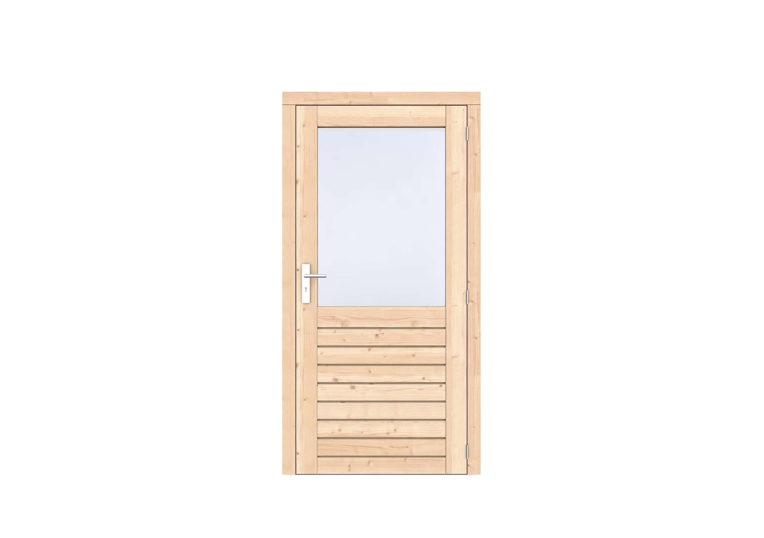 Vuren 1-ruits enkele deur Prestige | 108x209cm | rechtsdraaiend | onbehandeld