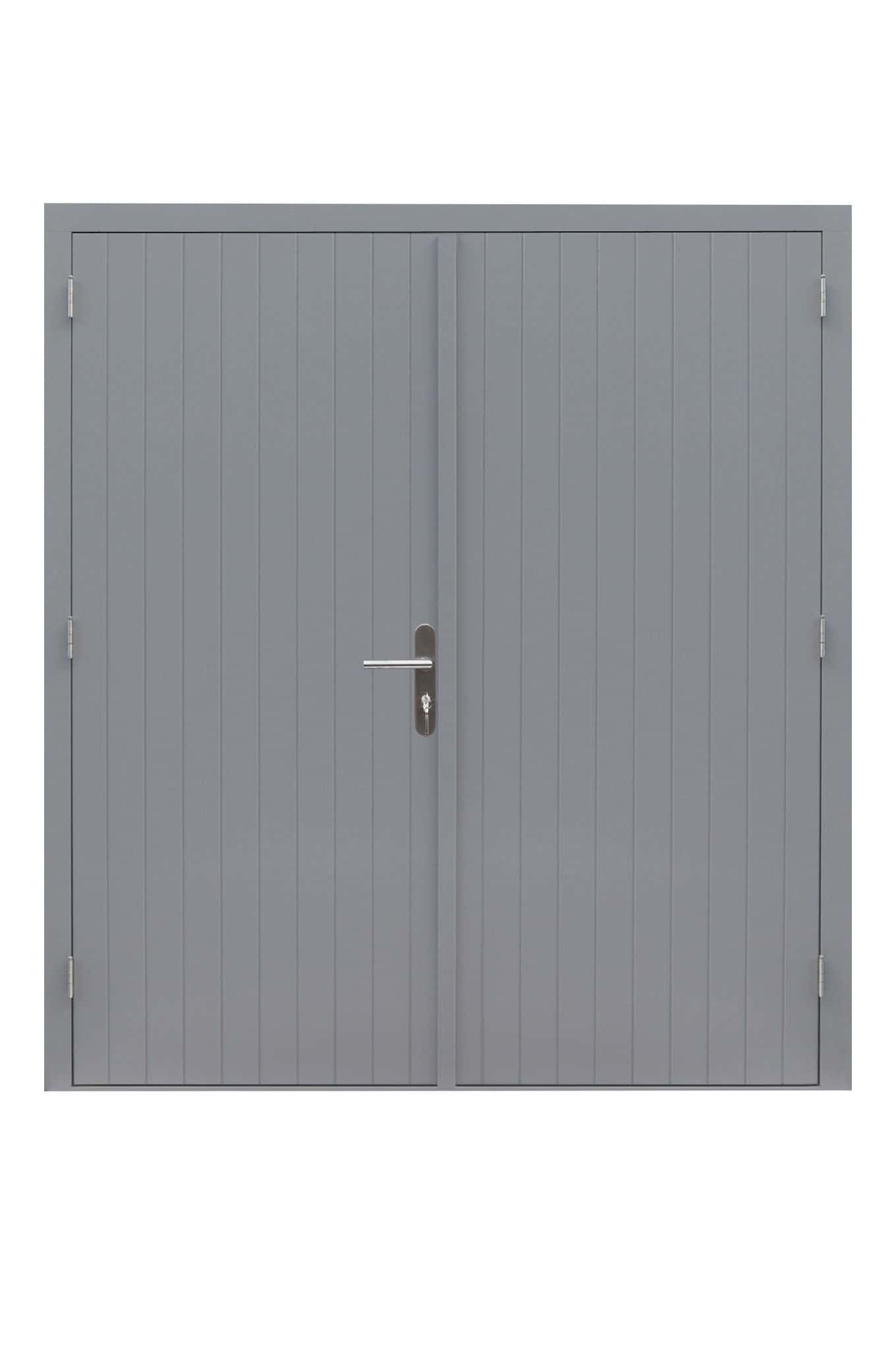 Hardhout | dubbele deur Prestige | 202x221cm | grijs gegrond