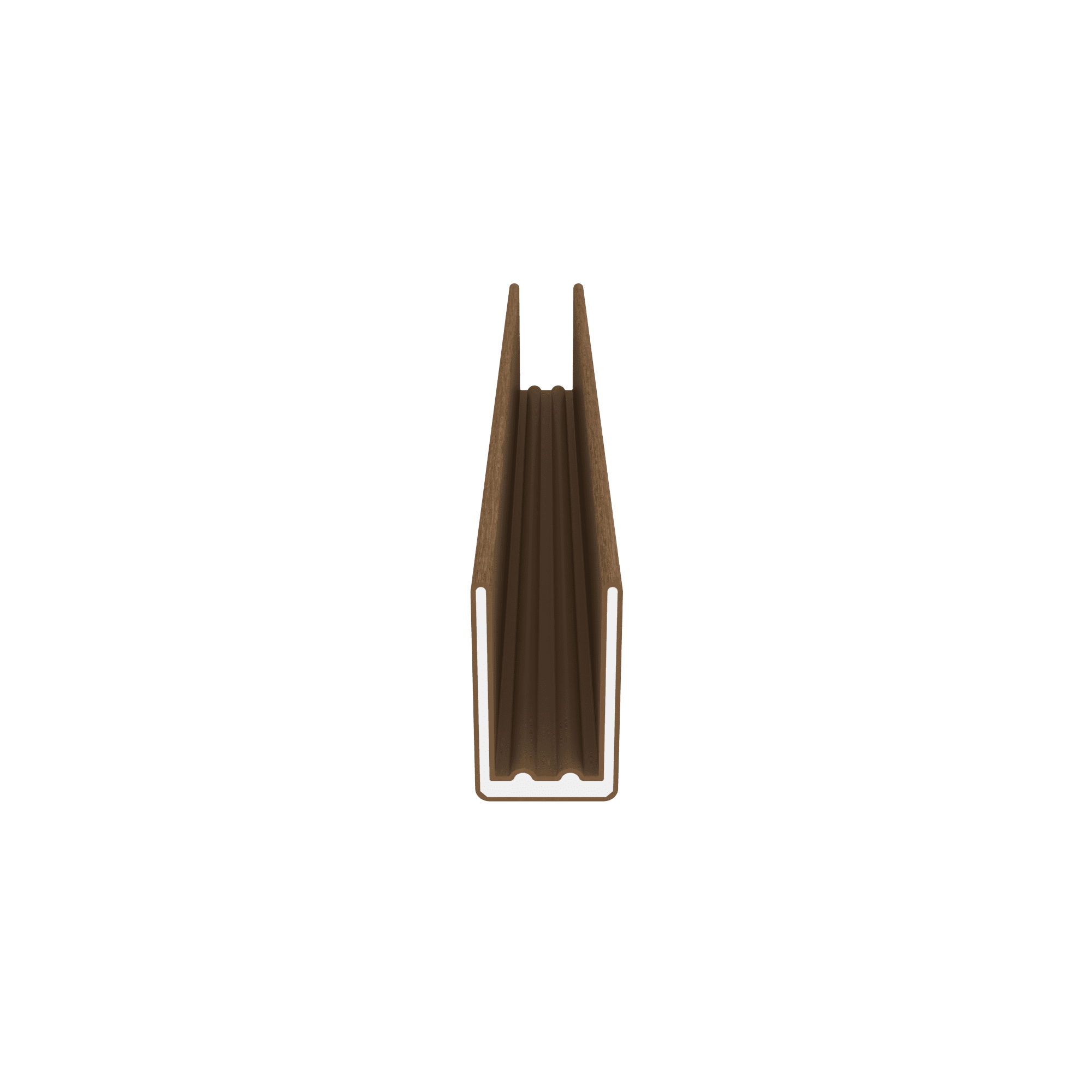 NewTechWood alu co-extrusie frameset t.b.v scherm i.c.m betonpalen | Teak