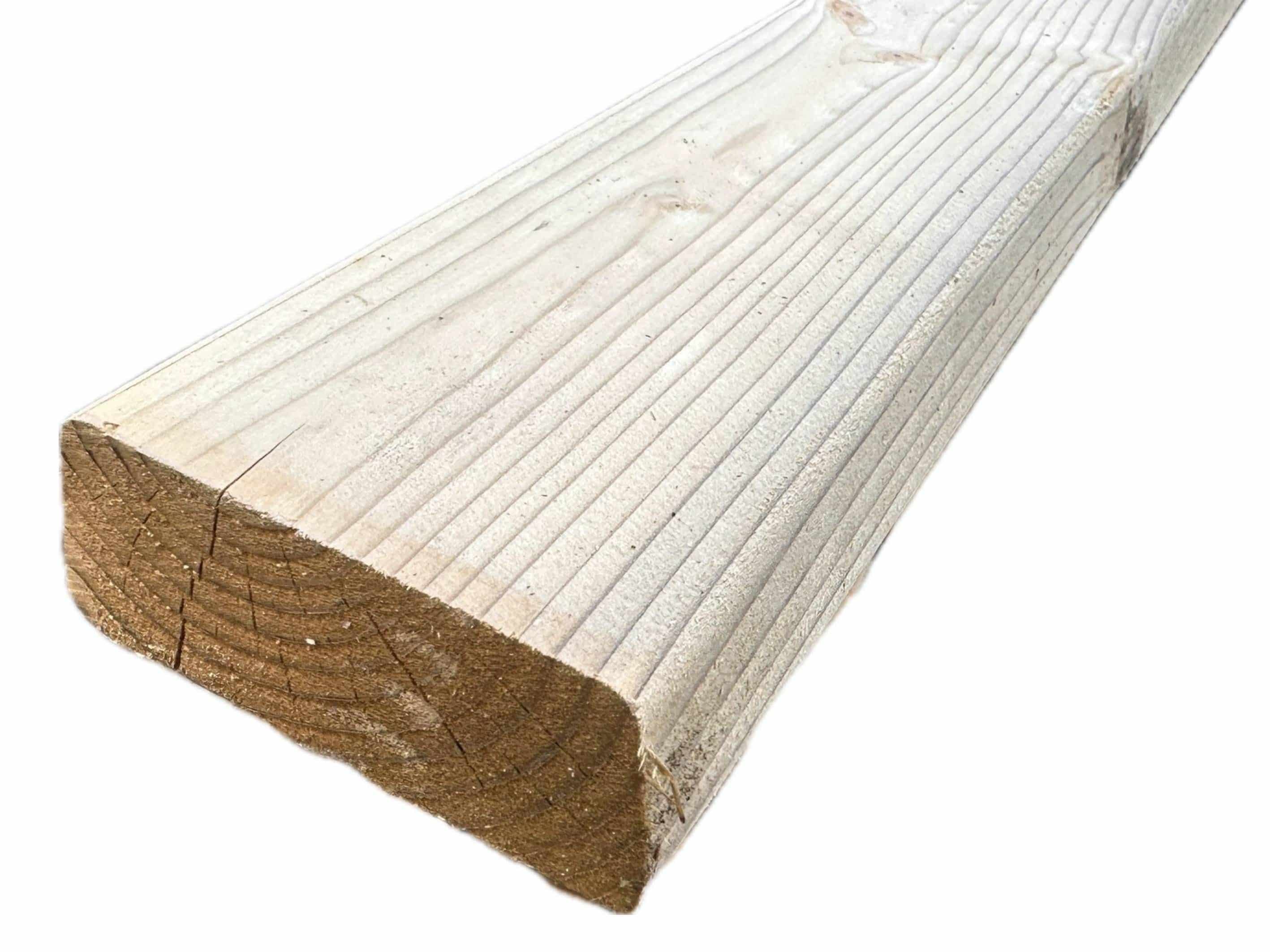 Vuren | achterlat | geschaafd  | 28x67/72x4200mm | groen geïmpregneerd