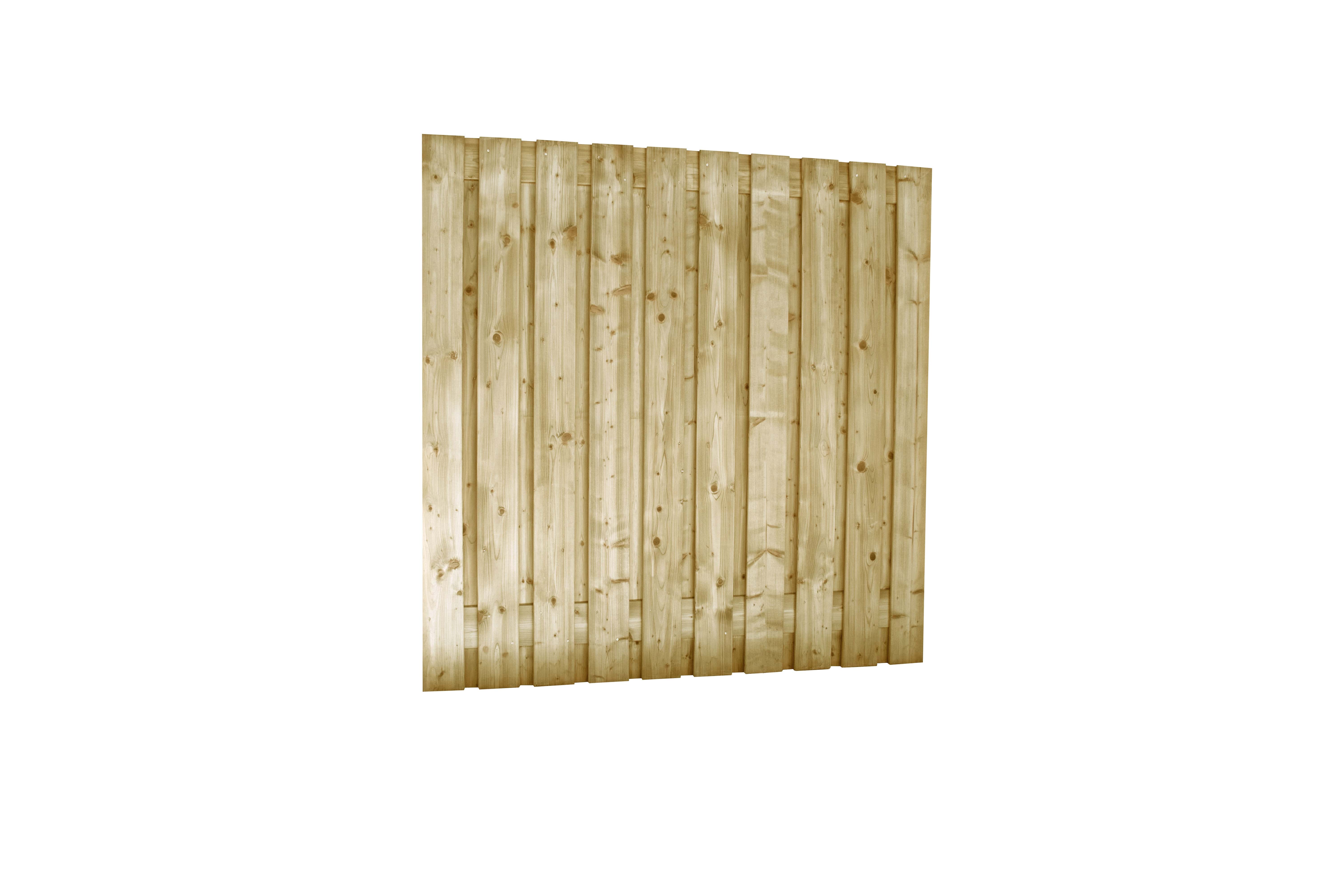 Vuren | schutting | 180x180cm | 21-planks | geschaafd | groen geïmpregneerd