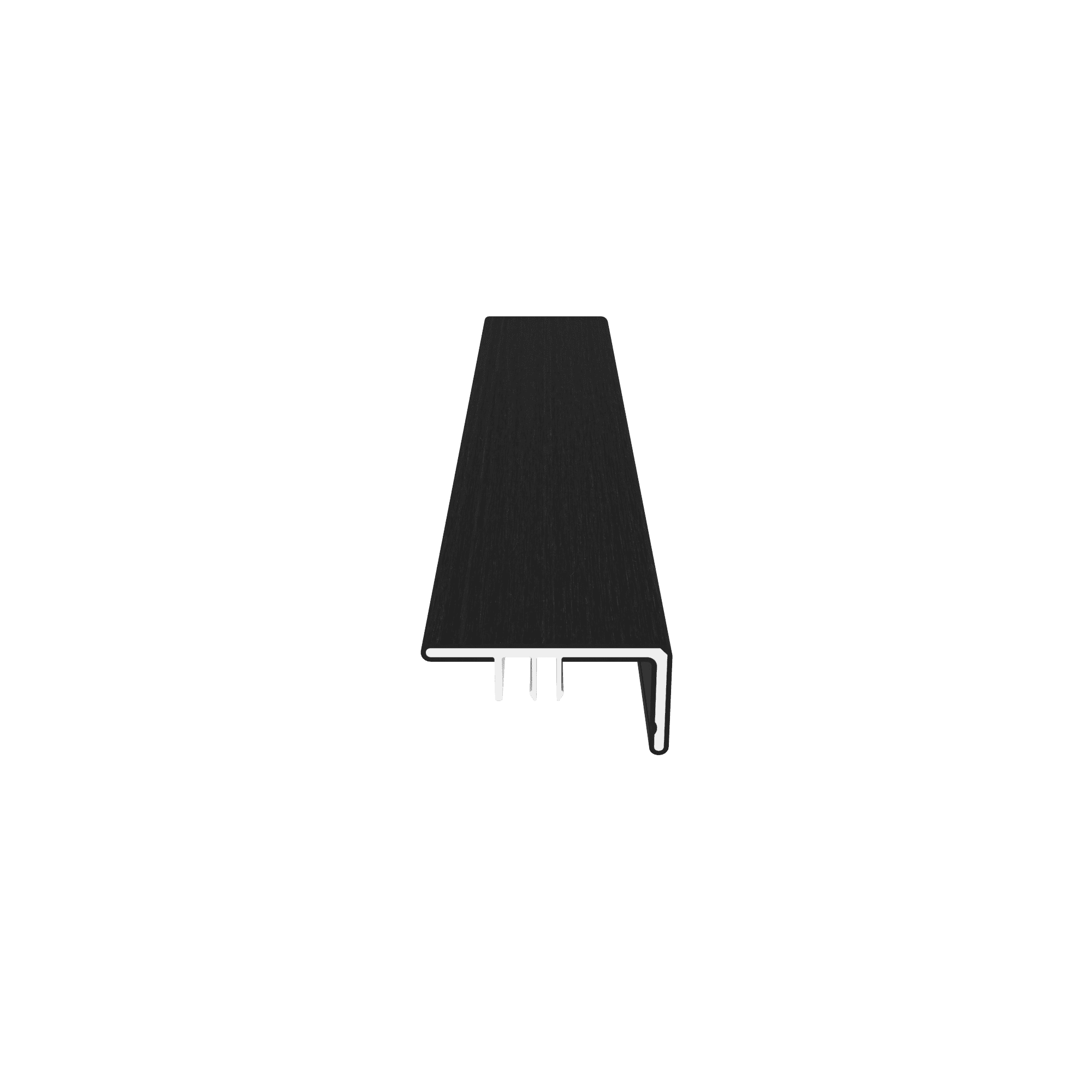 NewTechWood co-extrusie alu U-klikprofiel 300cm | Ebony zwart