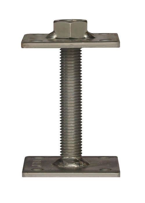 Pitzl paaldrager | M24 | H=150mm | onderplaat 160x100x6mm | bovenplaat 100x100x6mm+vastgelaste moer