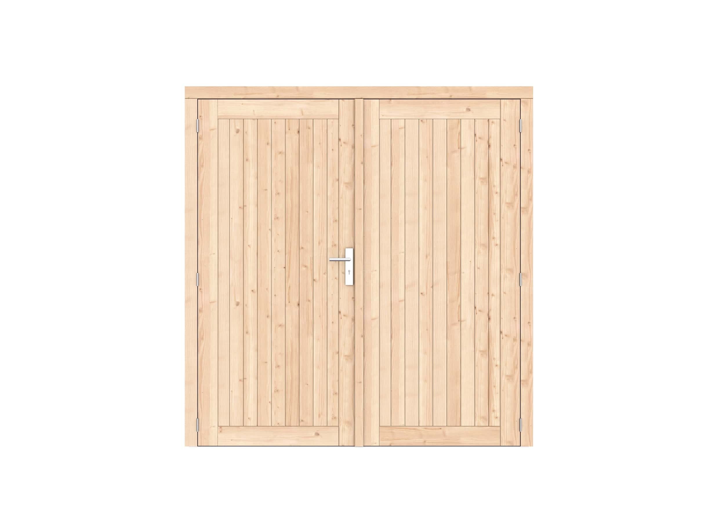 Vuren dichte dubbele deur Prestige | 201x209cm | kleurloos geïmpregneerd