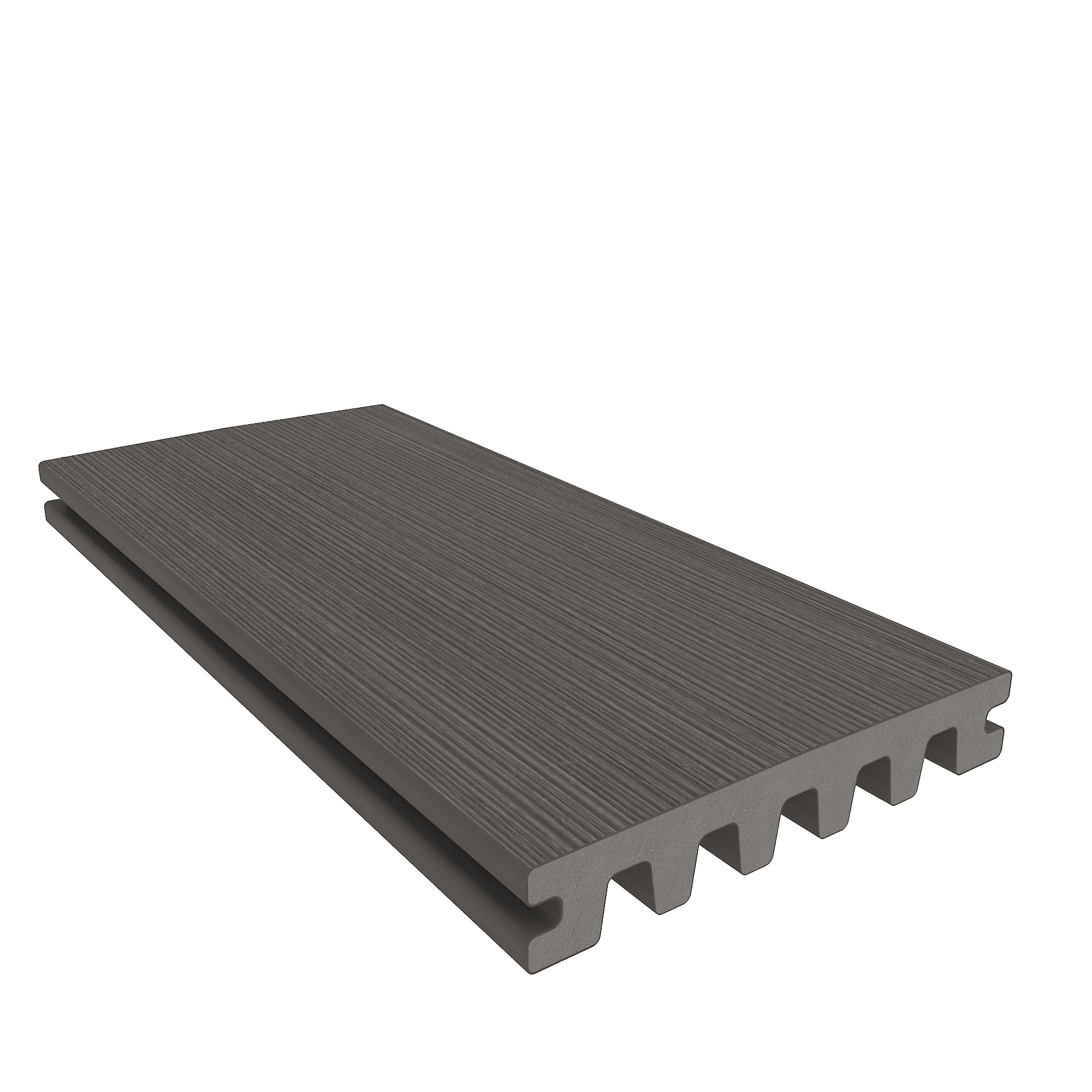 NewTechWood | enkelzijdig dekdeel | houtstructuur | 2,3x13,8x400cm | composiet | Silver Gray