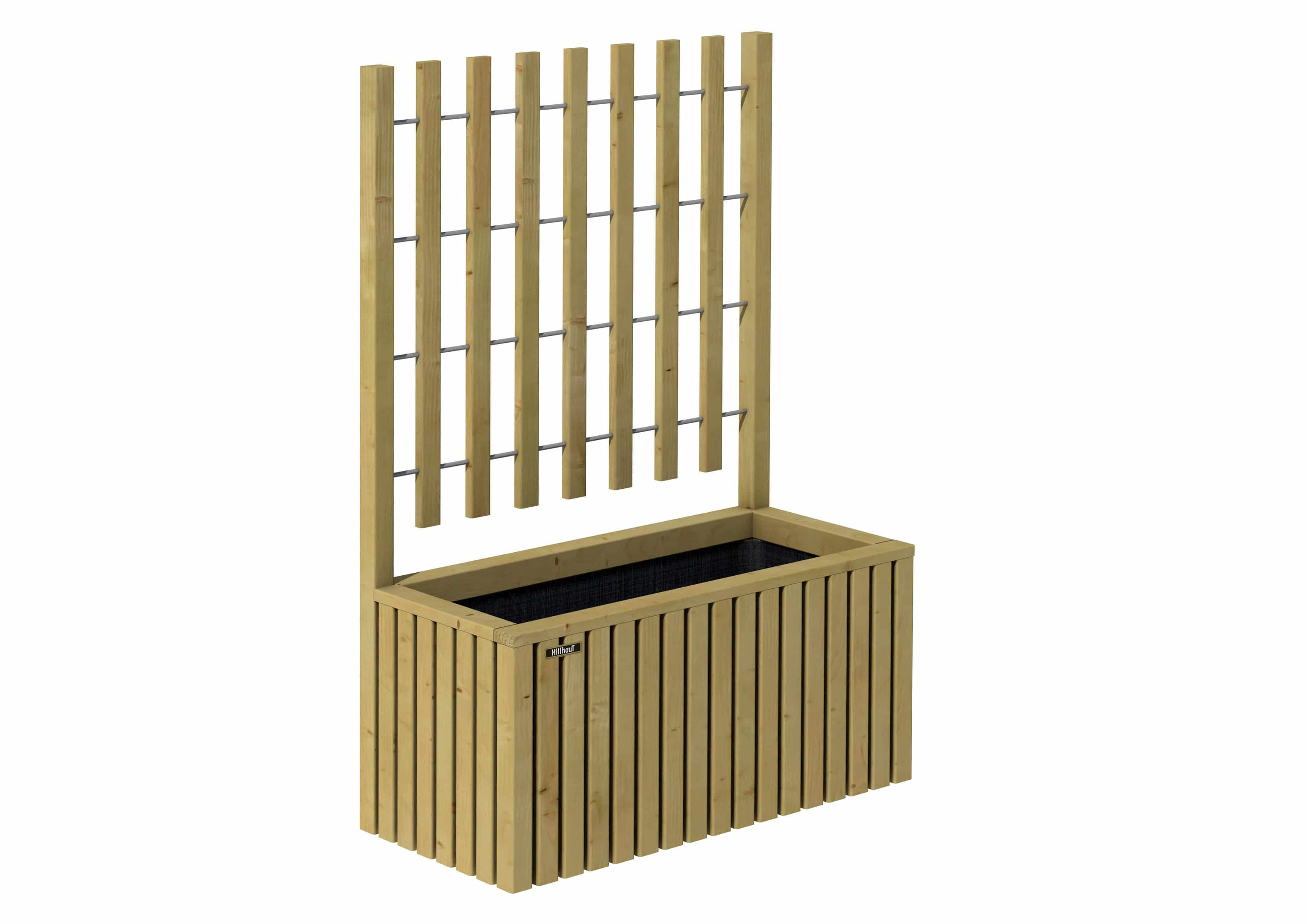 Trellis bloembak Elan 130 Excellent | 89x42x42cm hoogte 130cm | groen geïmpregneerd
