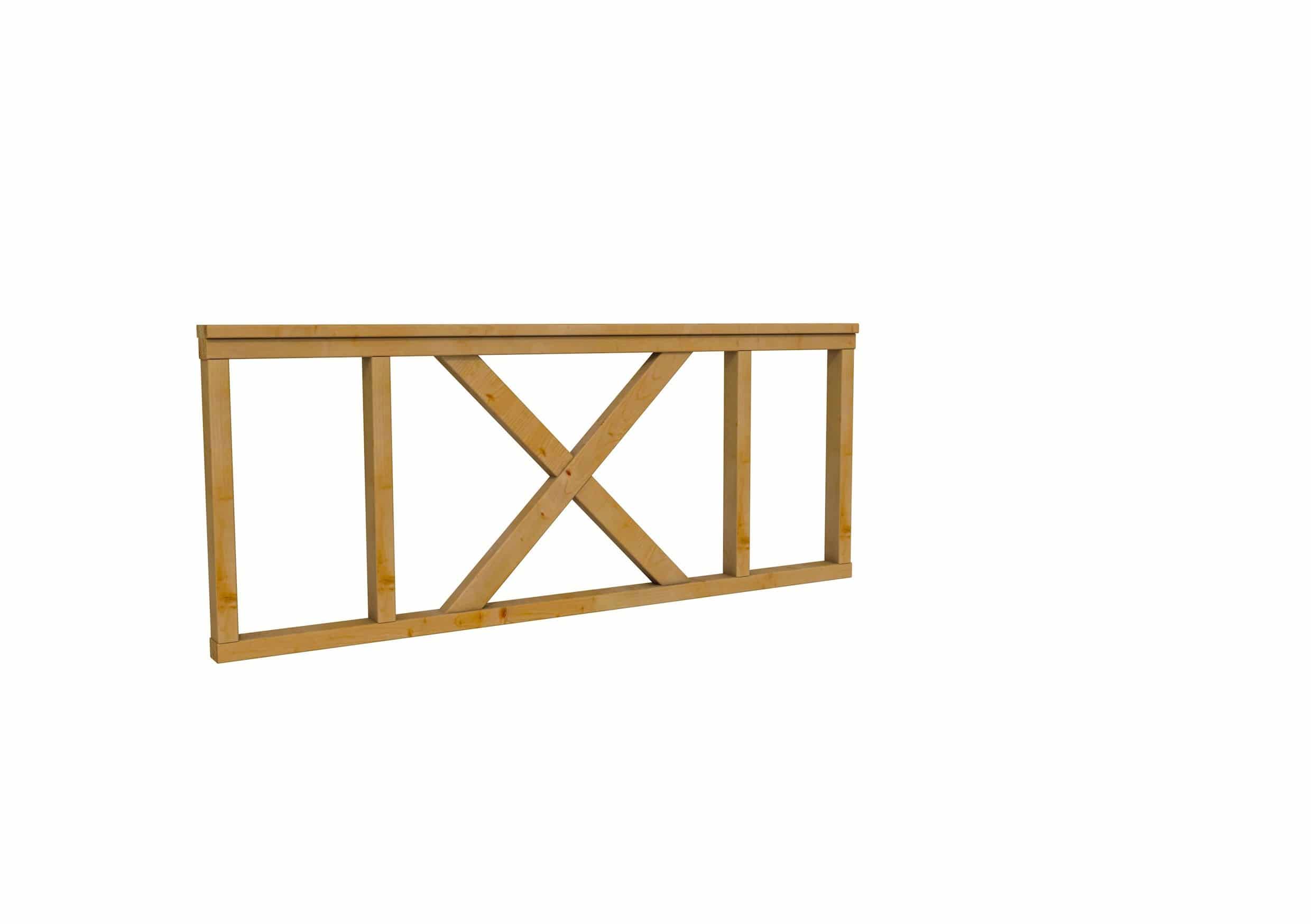 Douglas | hek met kruis type A | 178,5x73cm | groen geïmpregneerd