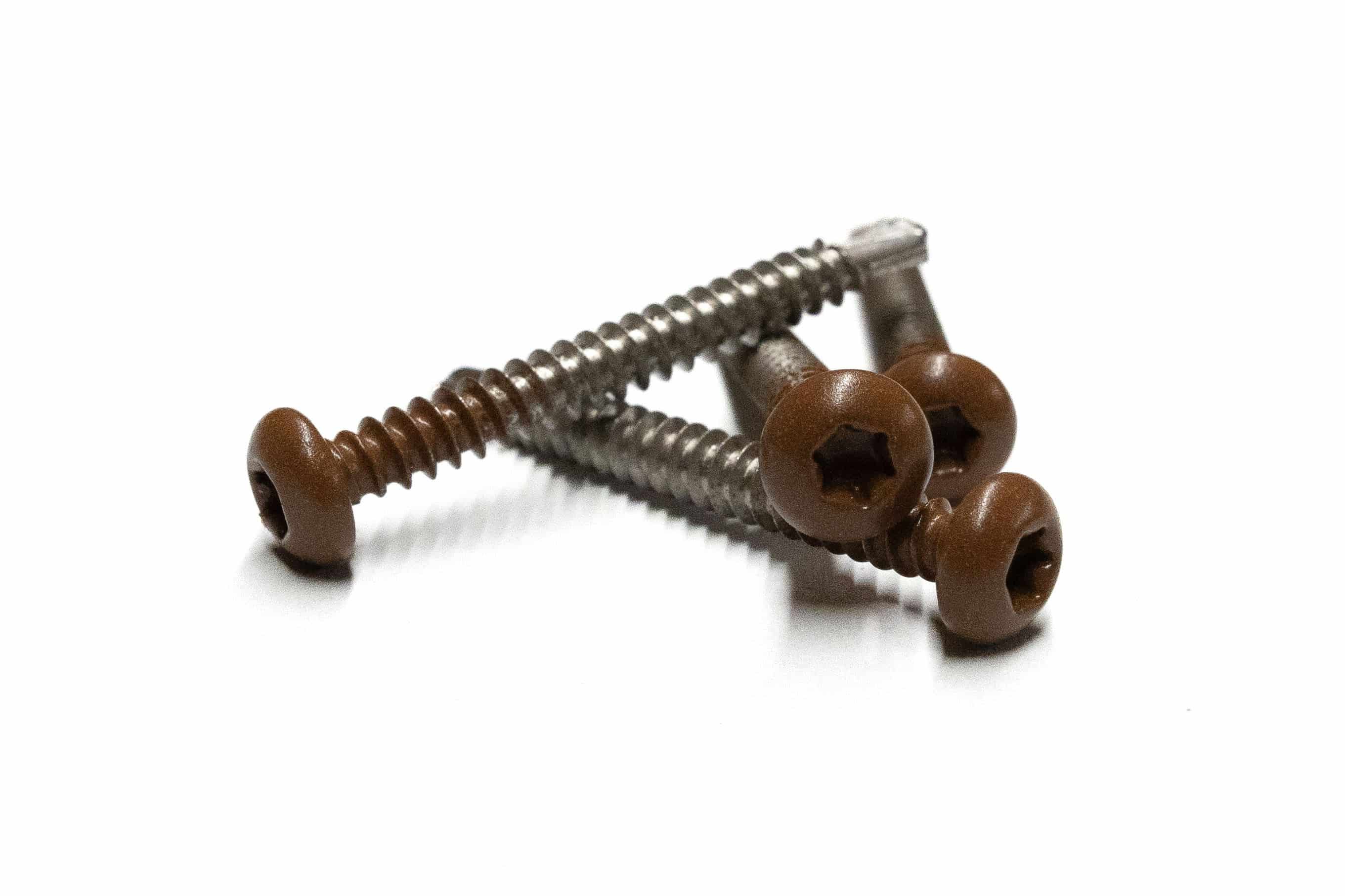 RVS schroef | gekleurde top voor NTW Castellation PRO | set à 50 st. incl. bit | Teak
