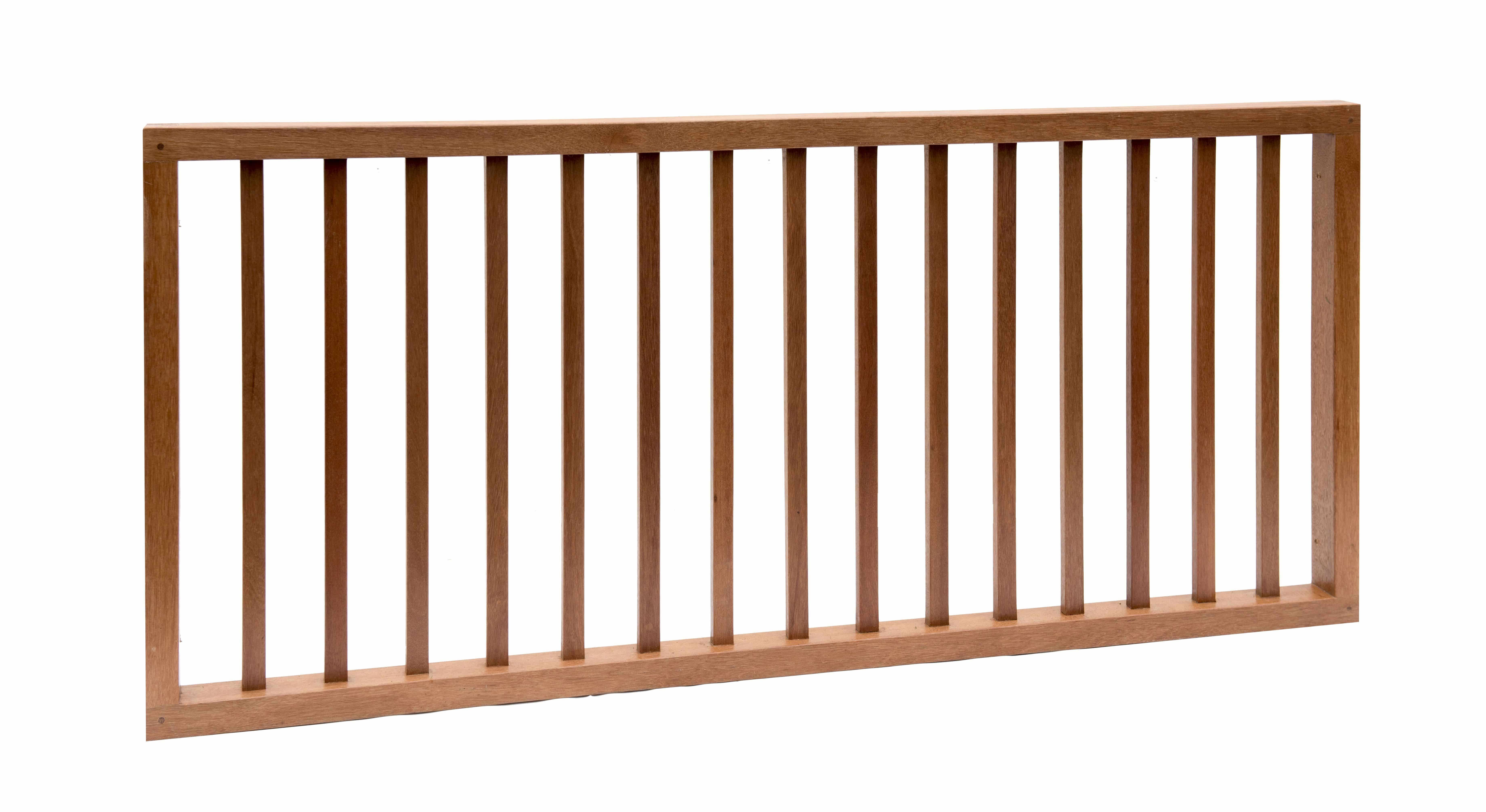 Hardhout | spijlenhek | 180x80cm | frame 4,5x7cm | spijlen 2x3cm