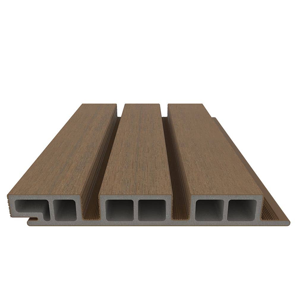 NewTechWood | wand bekleding castellation | 50 profiel | 2,5x19,6x290cm | Teak